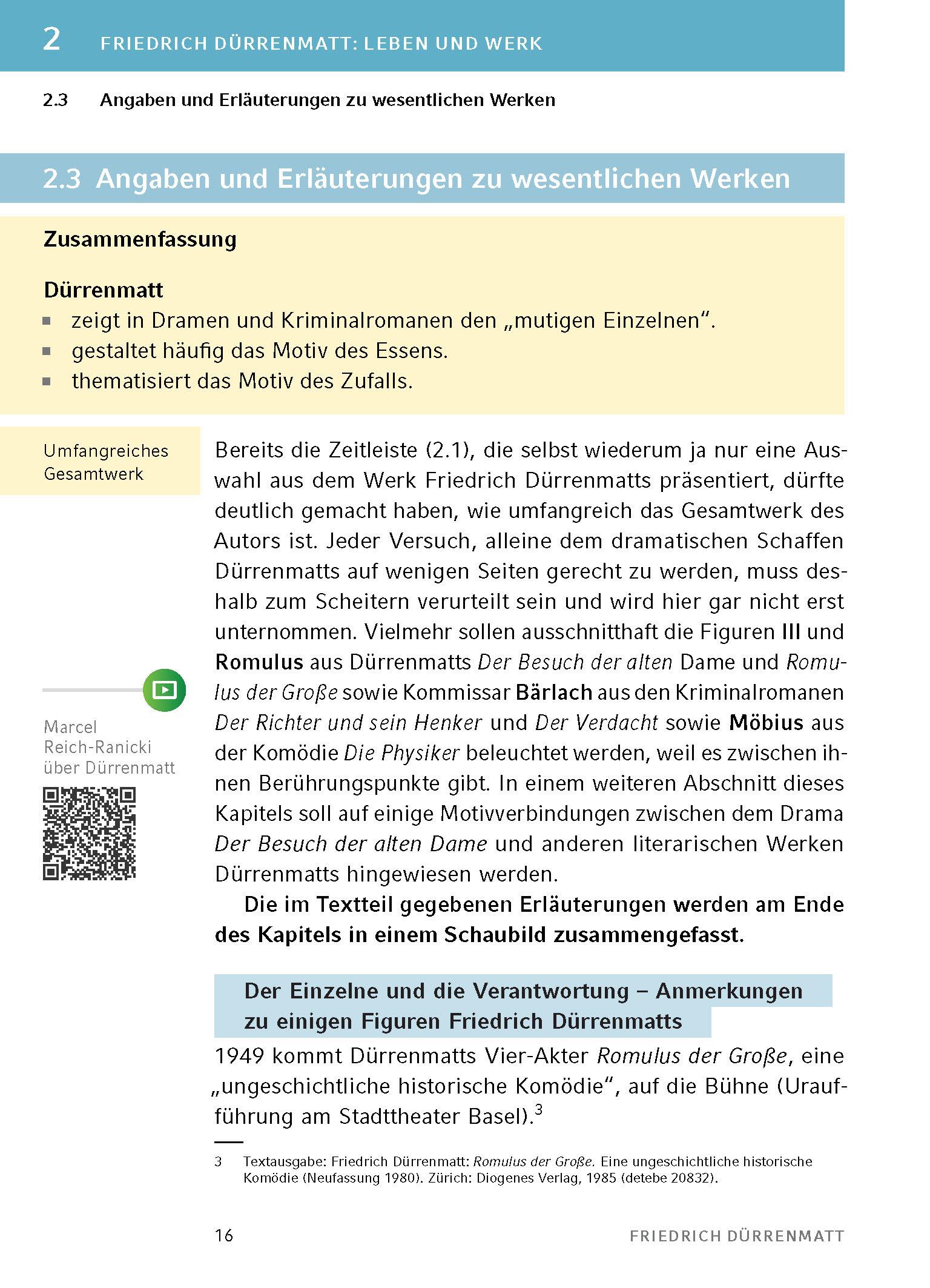 Beispielinhalt (Bild) Der Besuch der alten Dame - Textanalyse und Interpretation