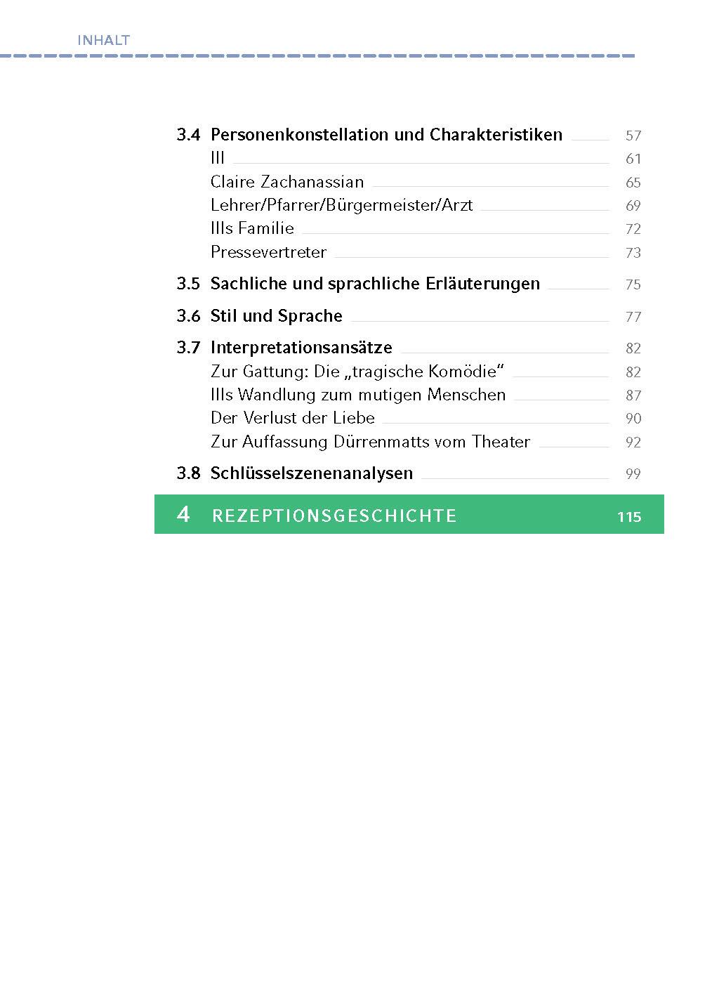 Beispielinhalt (Bild) Der Besuch der alten Dame - Textanalyse und Interpretation