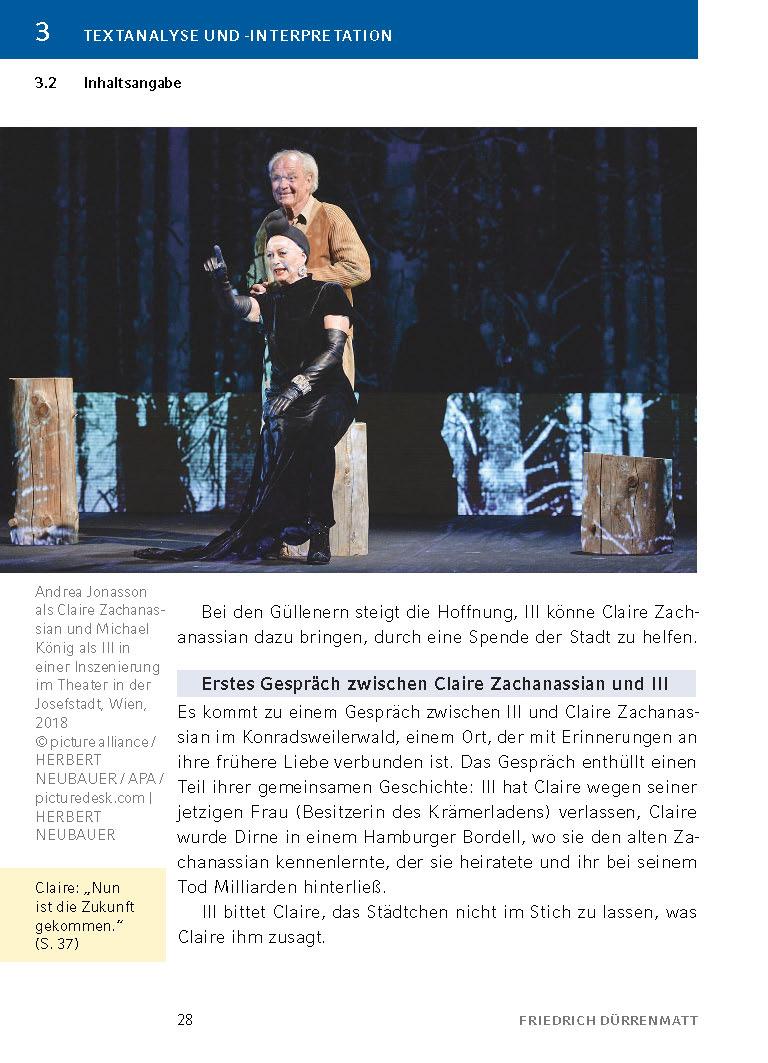 Beispielinhalt (Bild) Der Besuch der alten Dame - Textanalyse und Interpretation