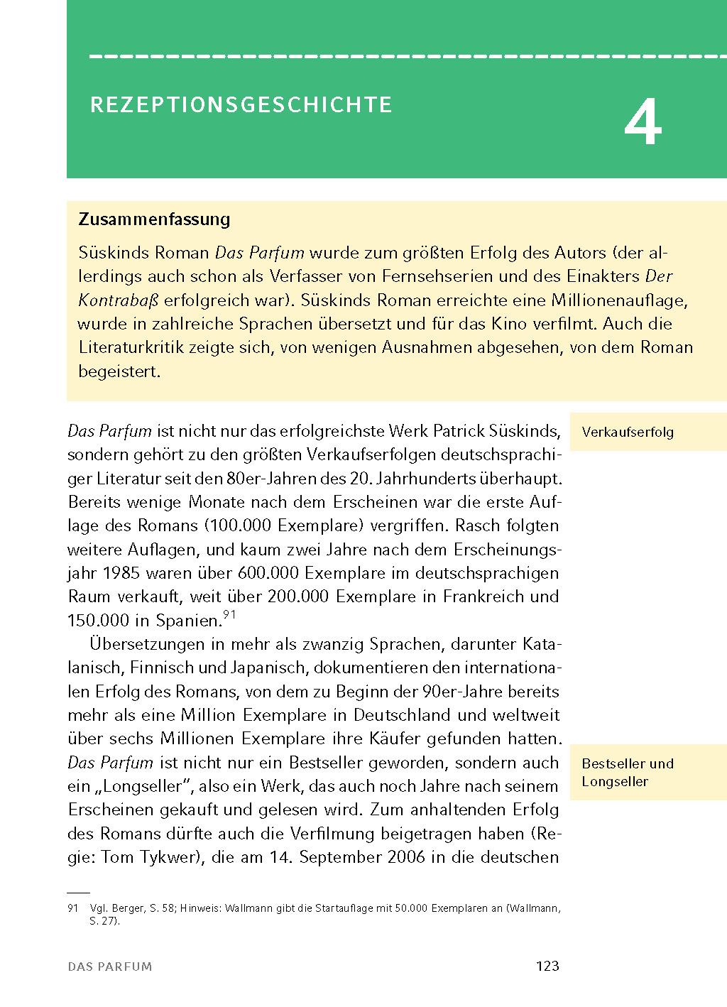 Beispielinhalt (Bild) Das Parfum - Textanalyse und Interpretation