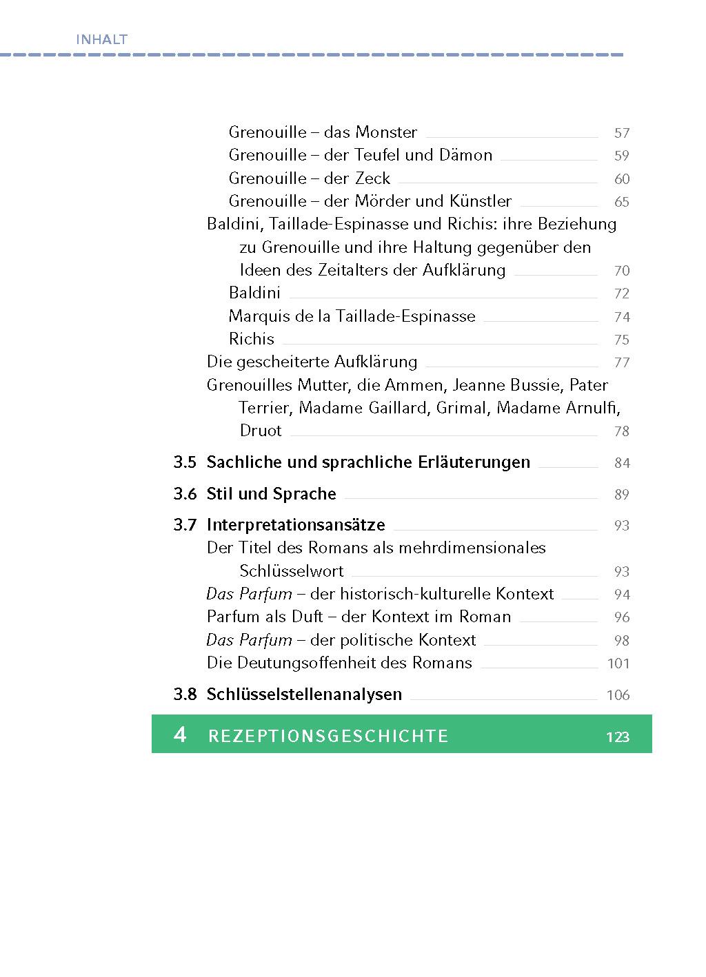 Beispielinhalt (Bild) Das Parfum - Textanalyse und Interpretation