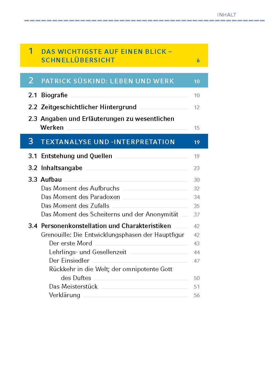 Beispielinhalt (Bild) Das Parfum - Textanalyse und Interpretation