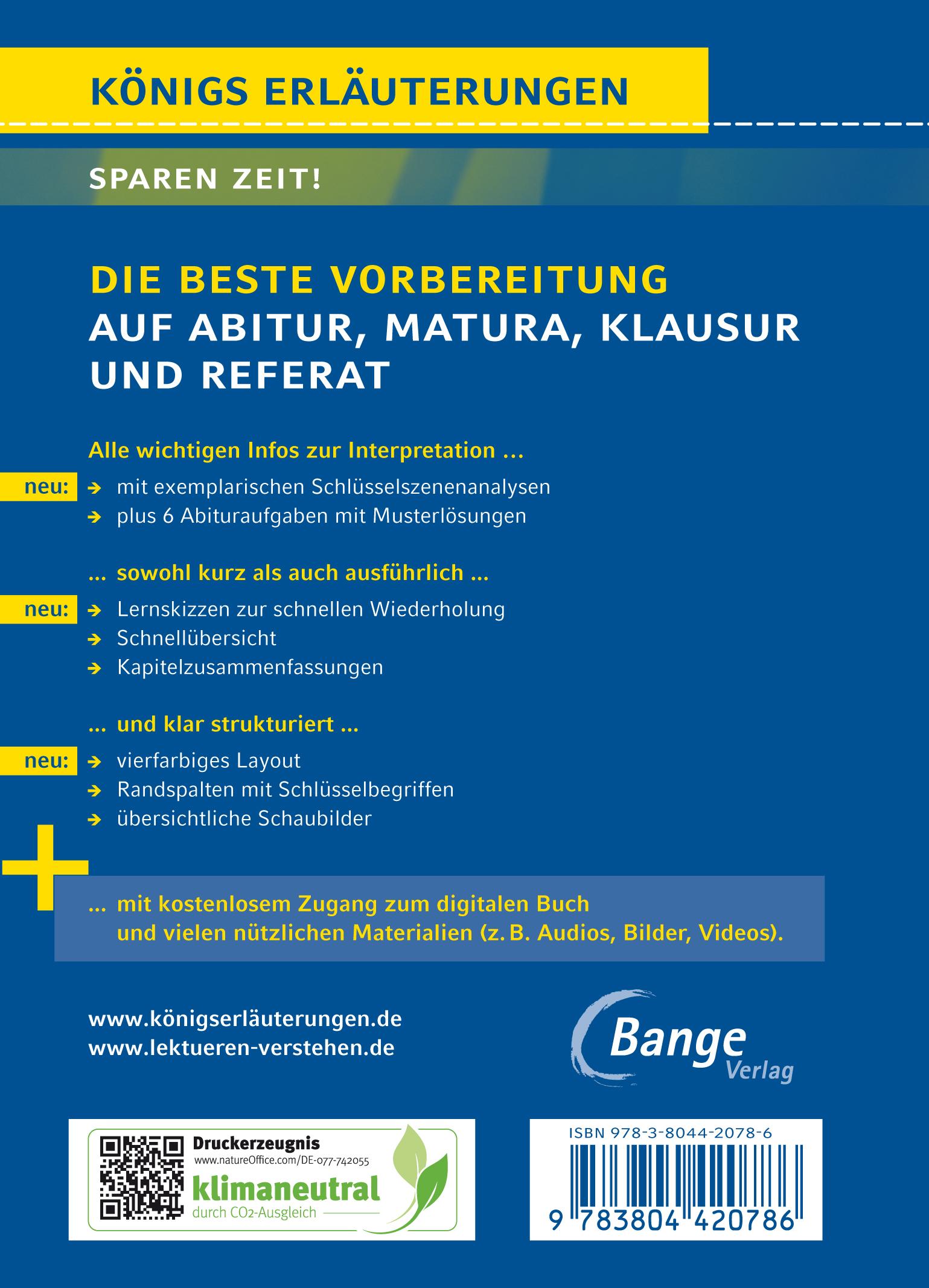 Rückseitencover Tschick - Textanalyse und Interpretation