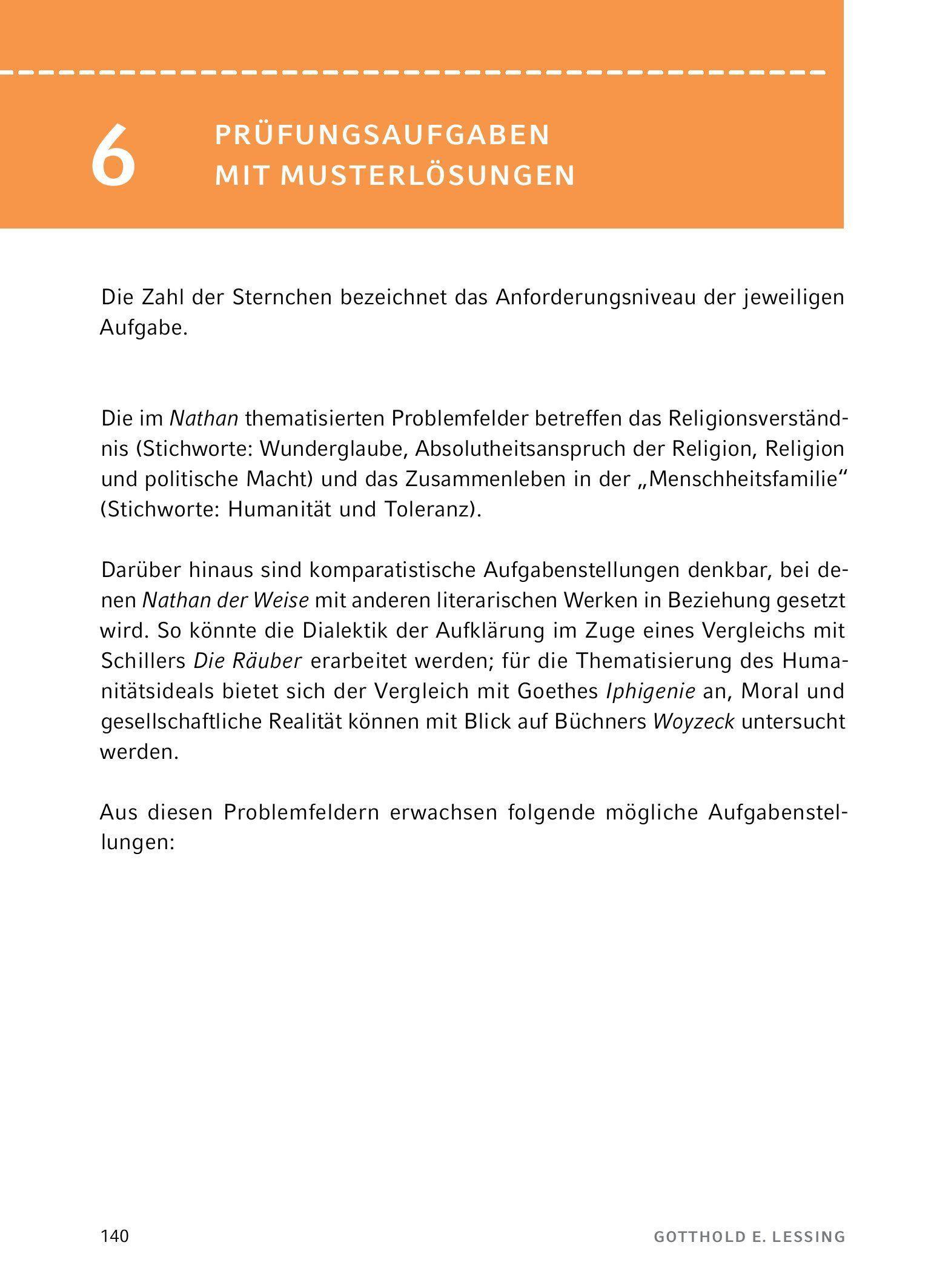 Beispielinhalt (Bild) Nathan der Weise - Textanalyse und Interpretation