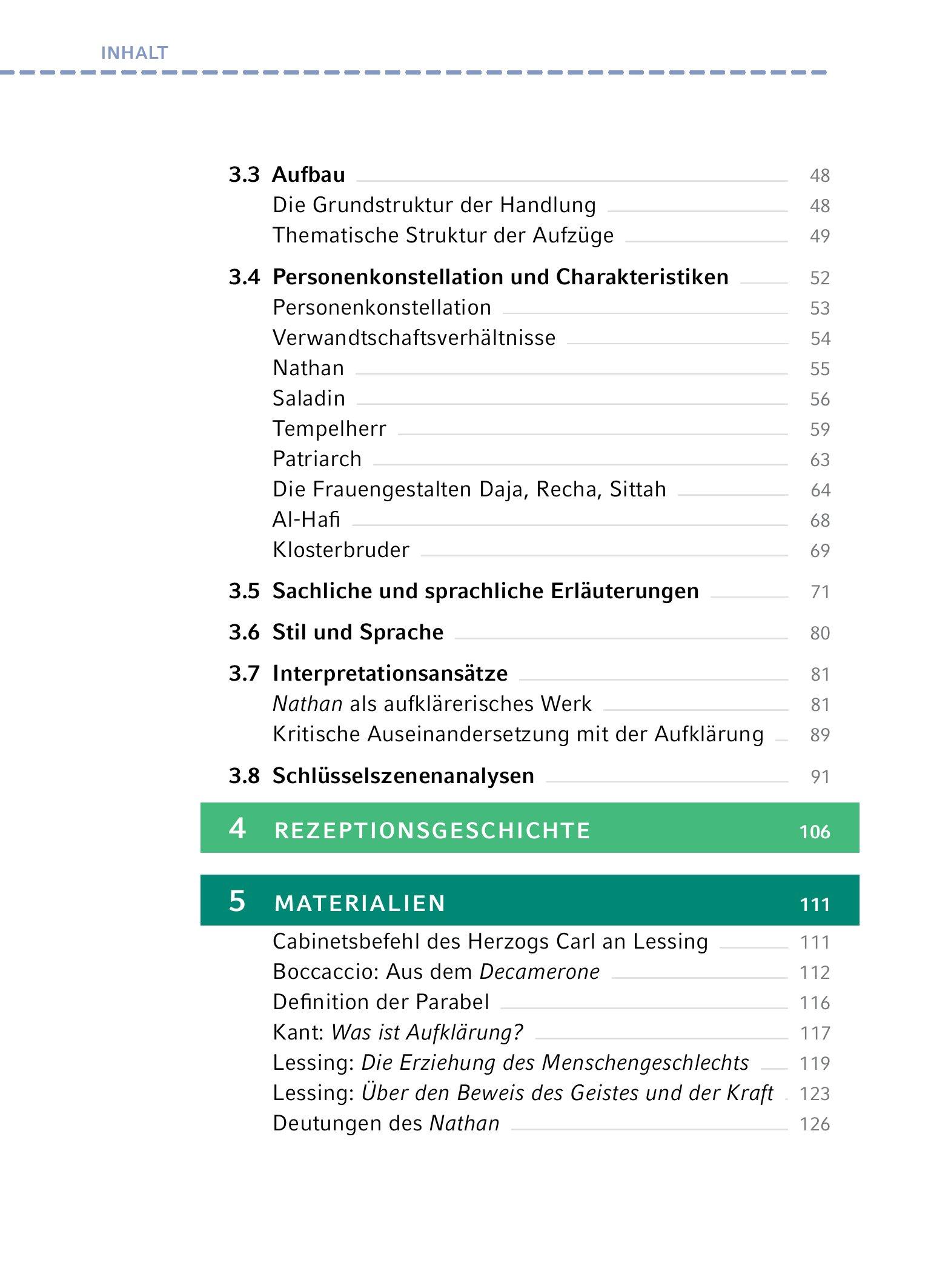 Beispielinhalt (Bild) Nathan der Weise - Textanalyse und Interpretation