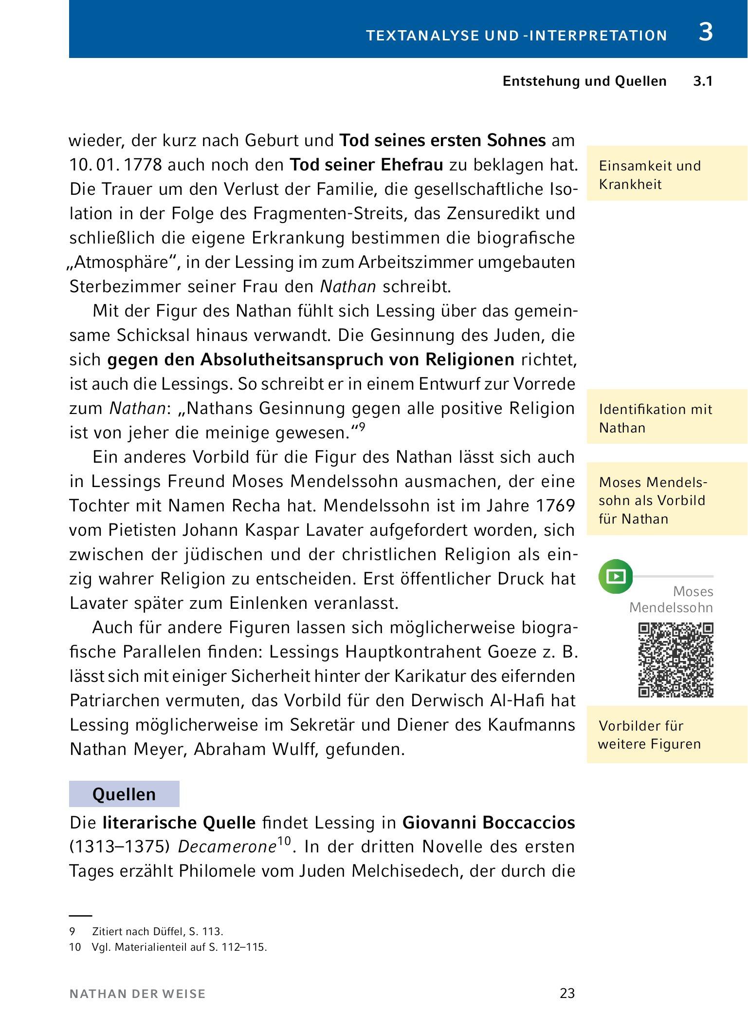 Beispielinhalt (Bild) Nathan der Weise - Textanalyse und Interpretation