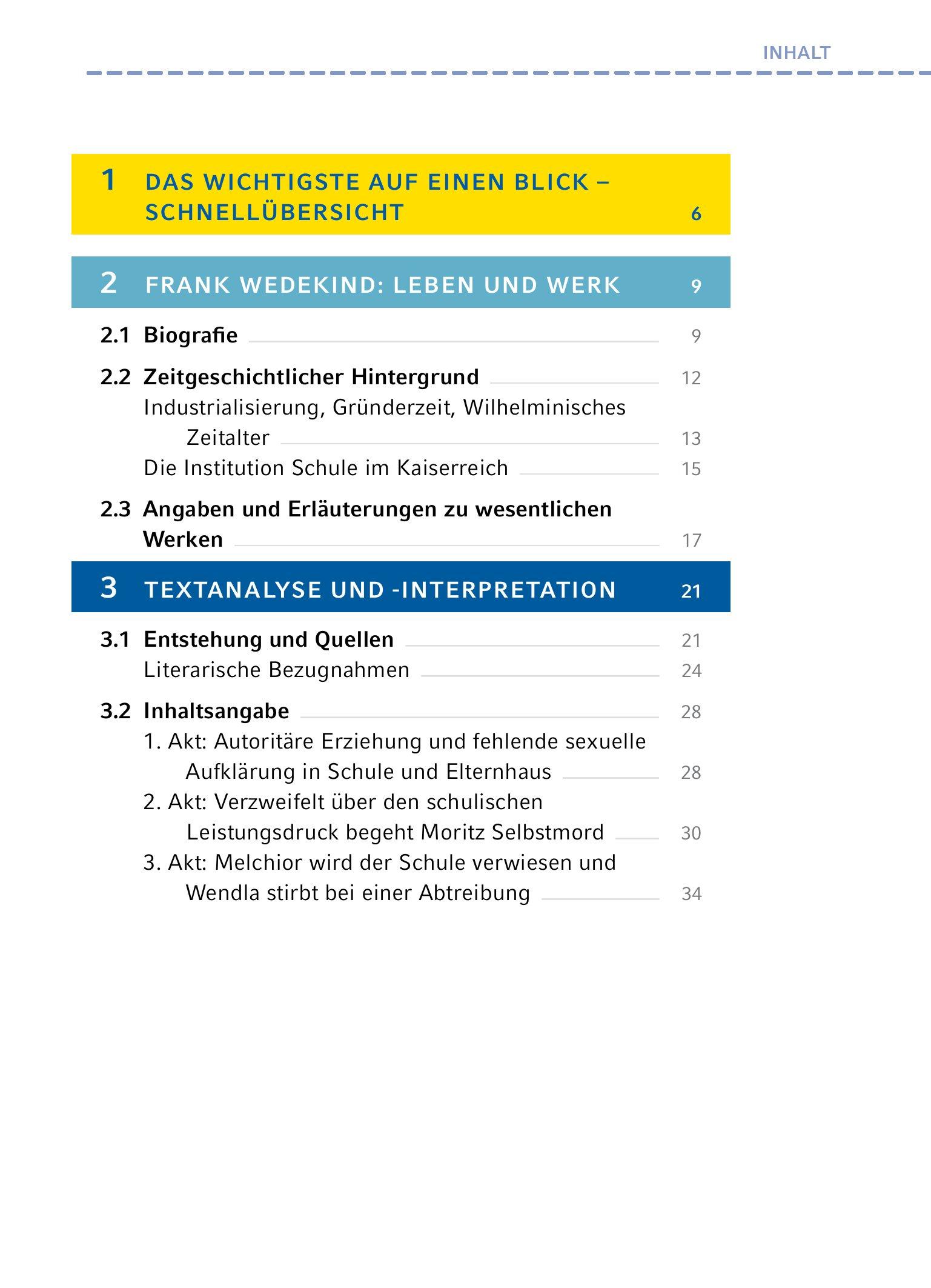 Beispielinhalt (Bild) Frühlings Erwachen - Textanalyse und Interpretation