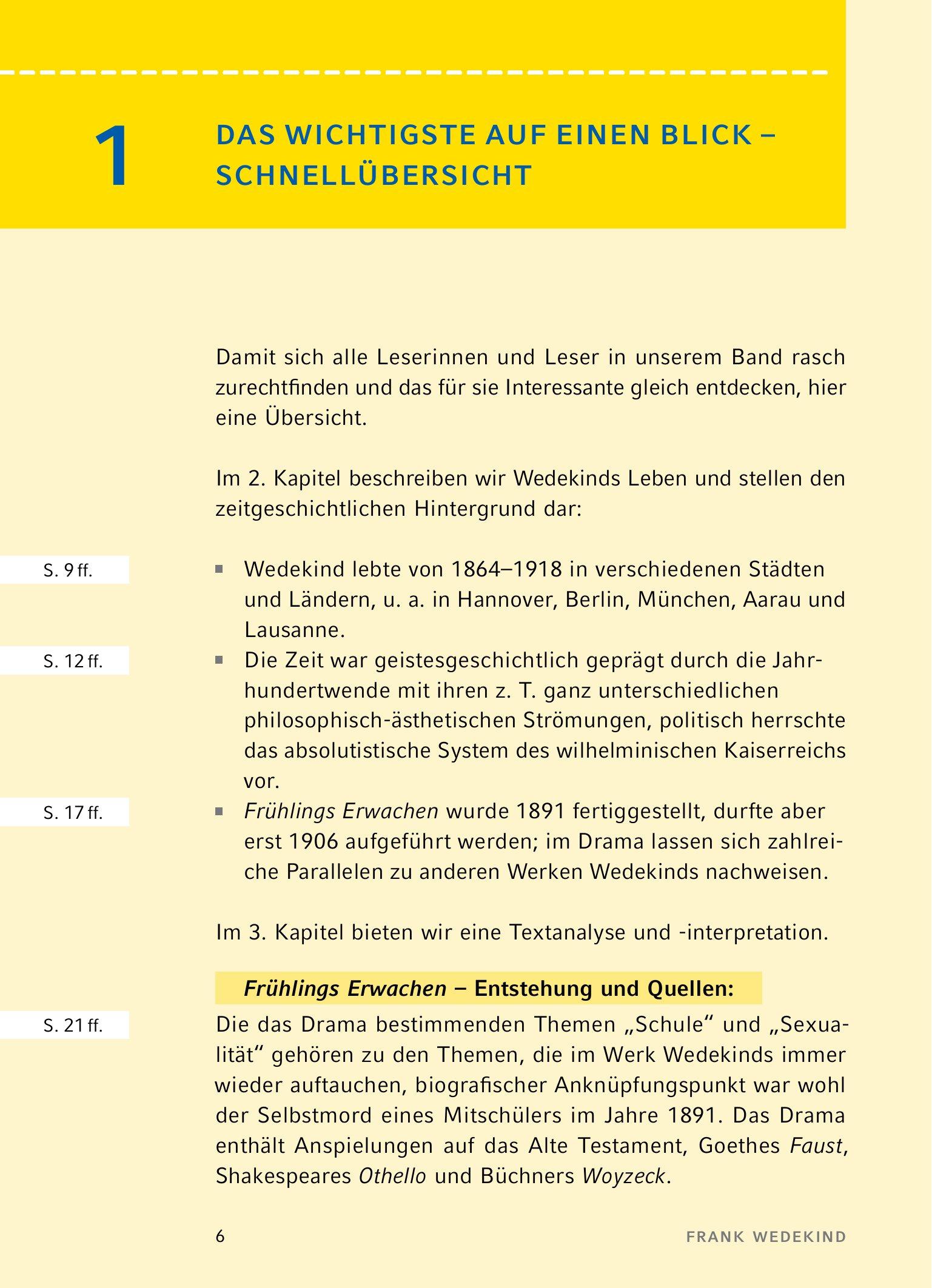 Beispielinhalt (Bild) Frühlings Erwachen - Textanalyse und Interpretation