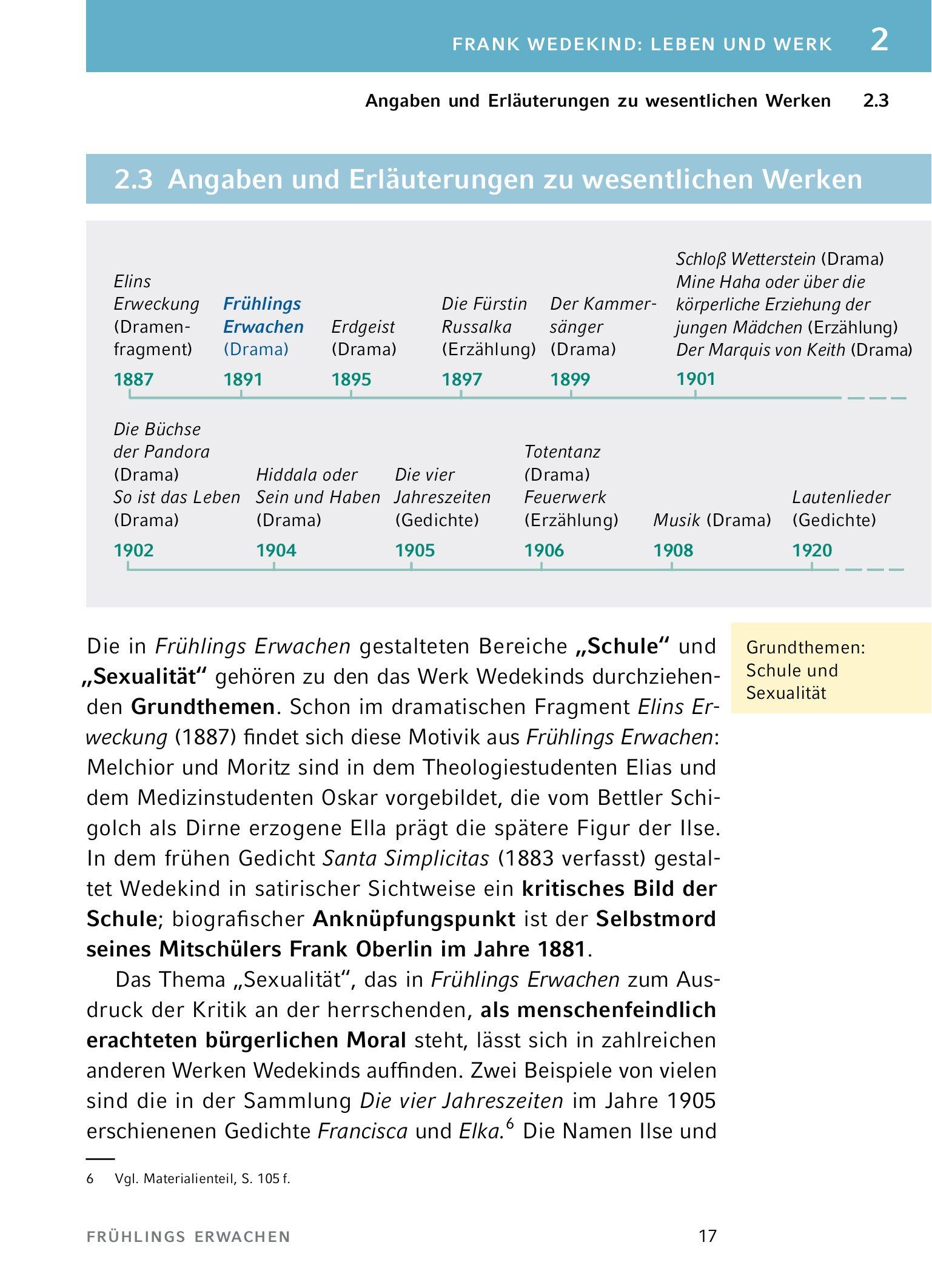 Beispielinhalt (Bild) Frühlings Erwachen - Textanalyse und Interpretation