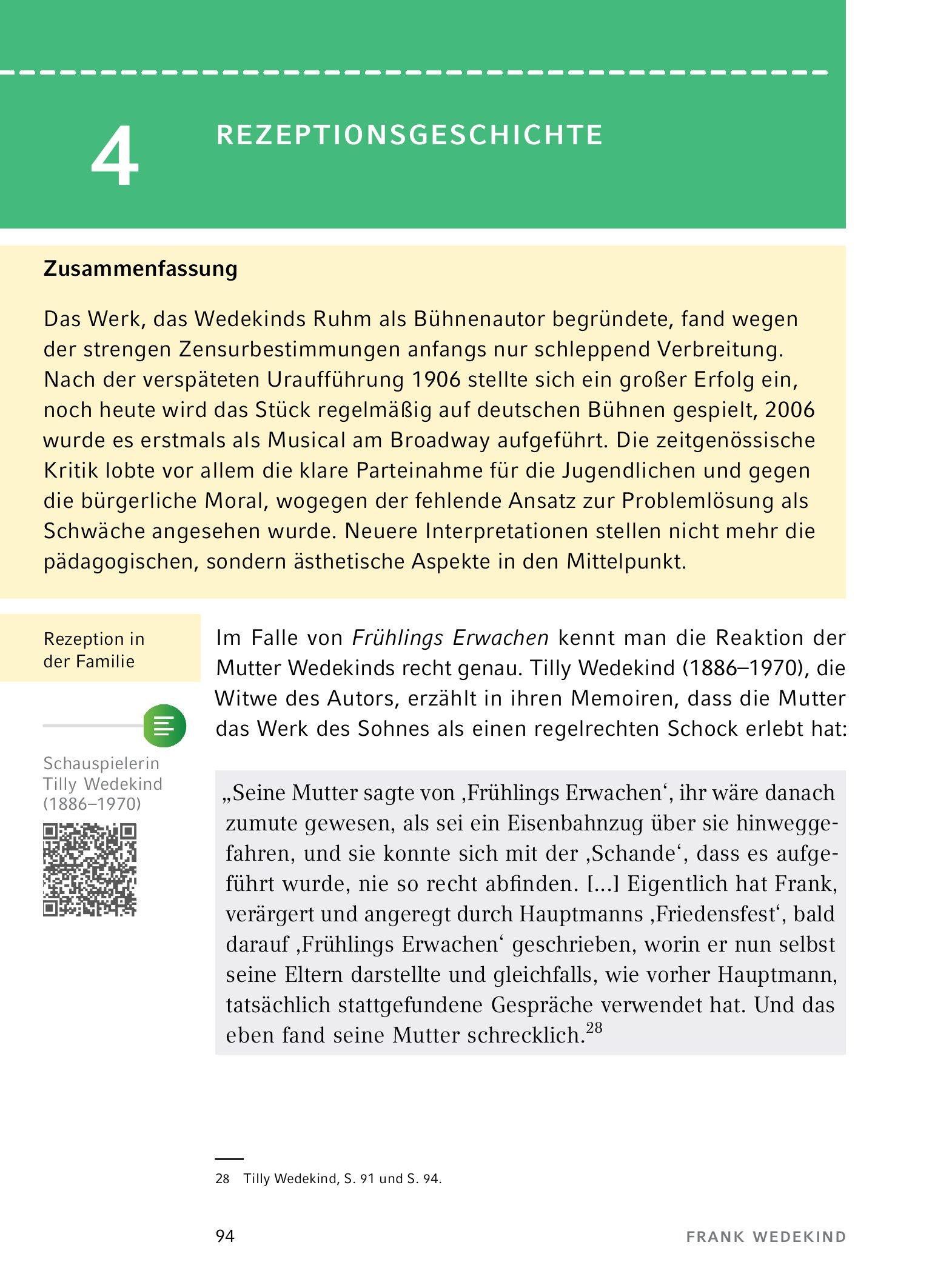 Beispielinhalt (Bild) Frühlings Erwachen - Textanalyse und Interpretation