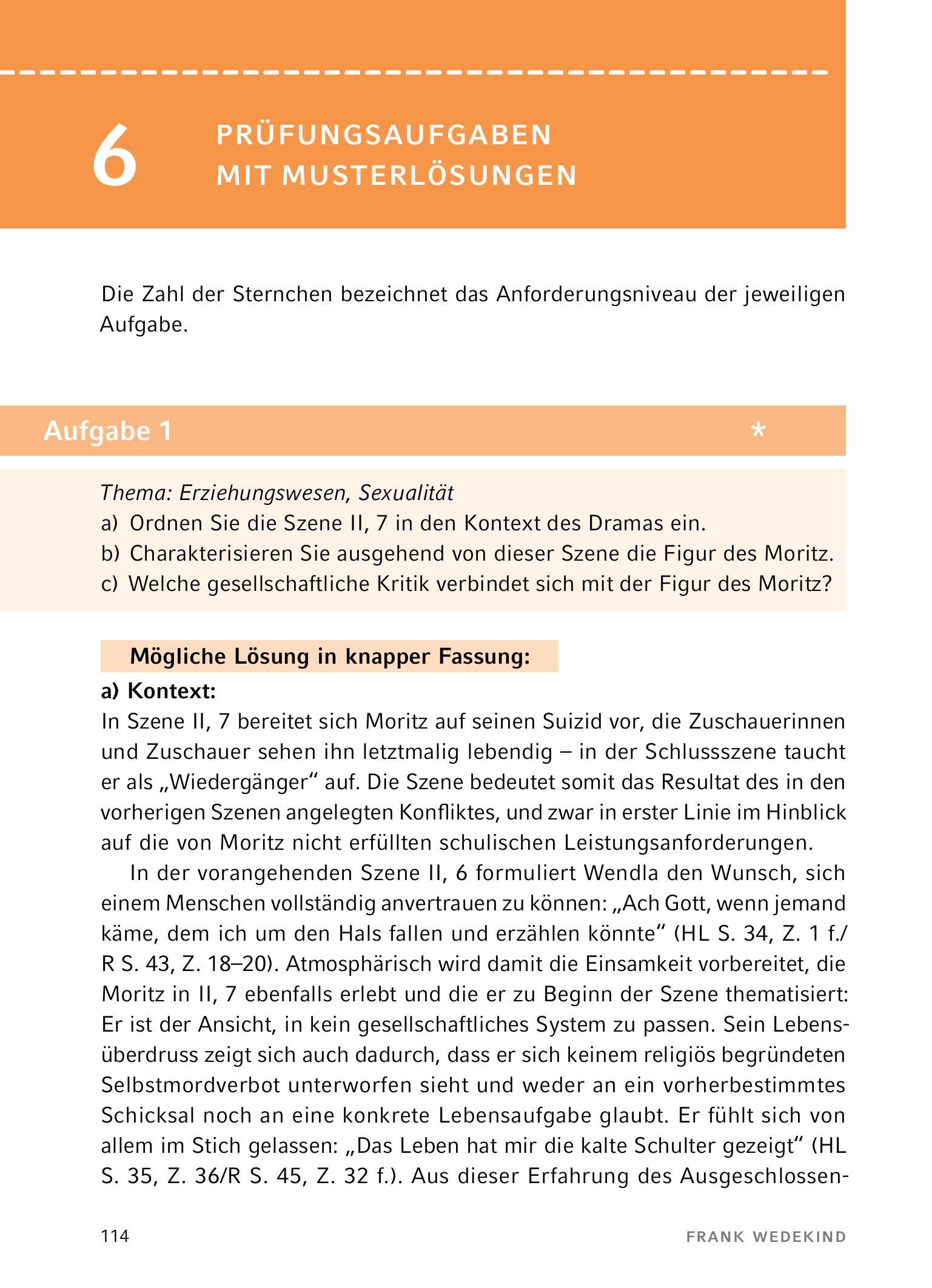 Beispielinhalt (Bild) Frühlings Erwachen - Textanalyse und Interpretation