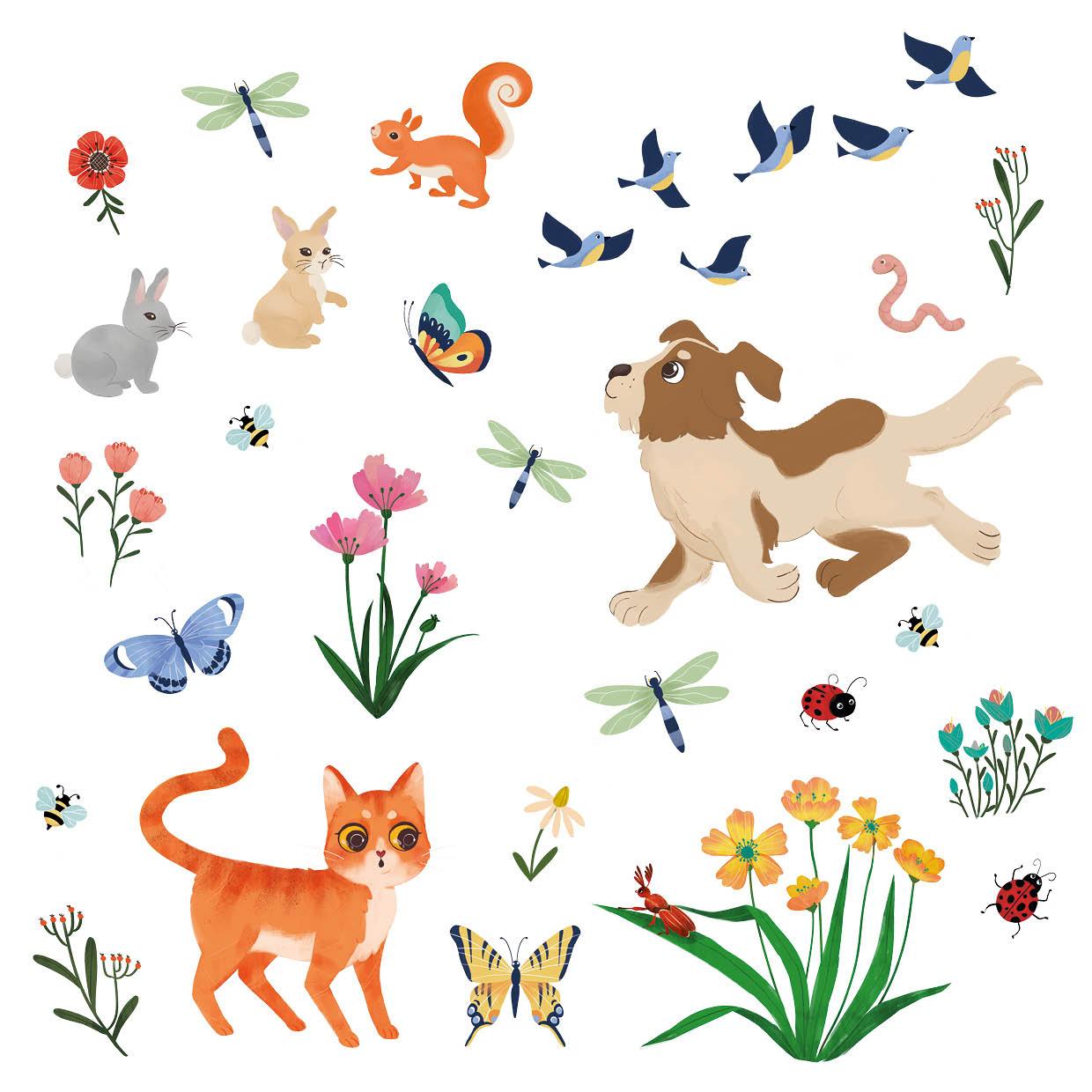 Beispielinhalt (Bild) Stickerheft Katze Schlecki