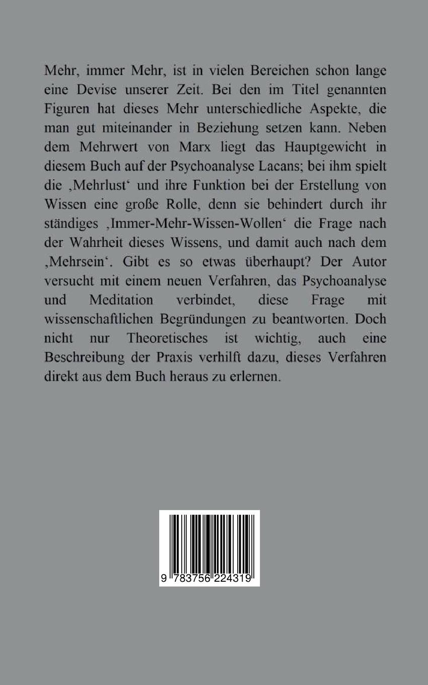 Rückseitencover Mehrwert, Mehrlust, Mehrsein