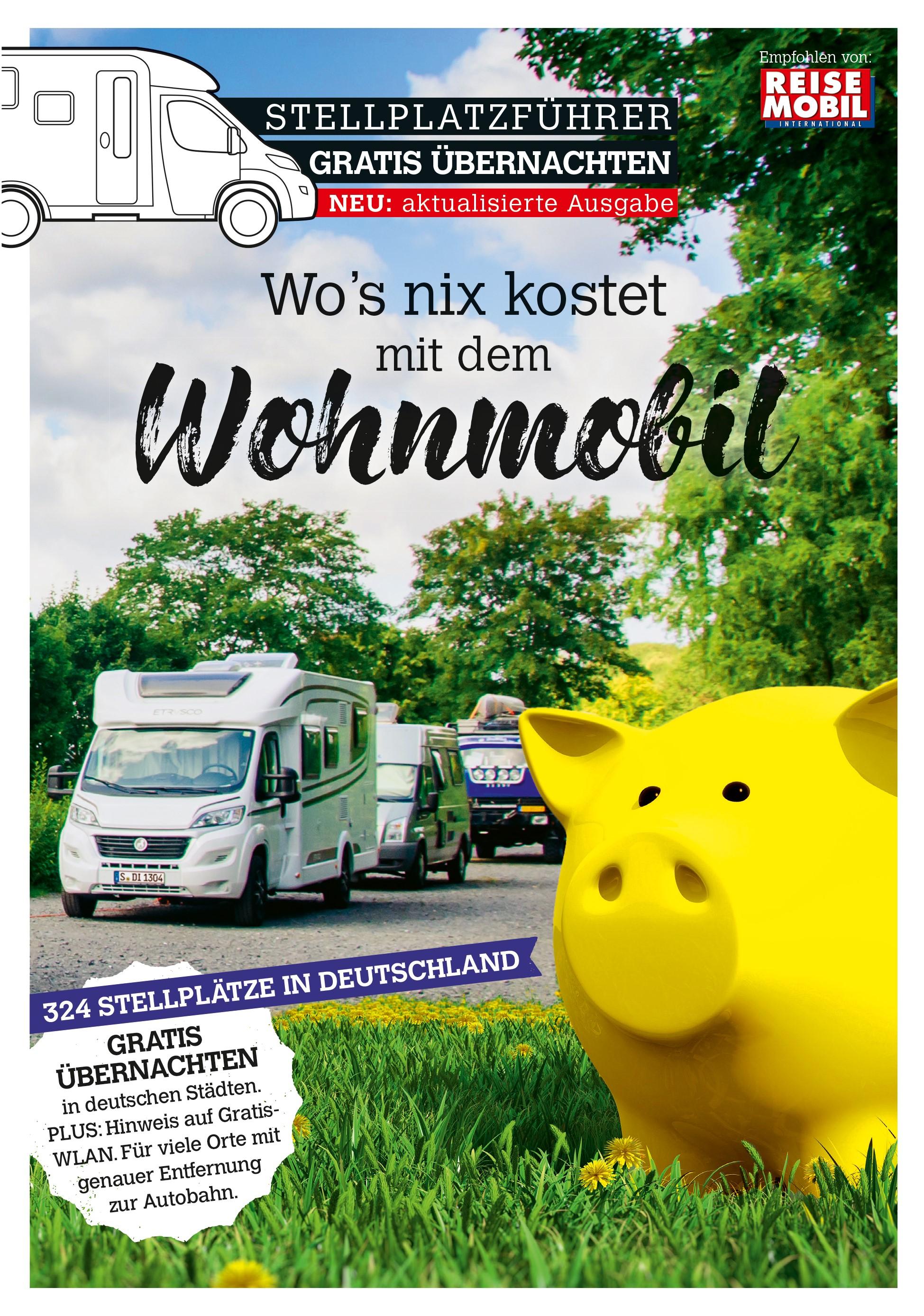 Vorderes Coverbild Stellplatzführer Gratis Übernachten