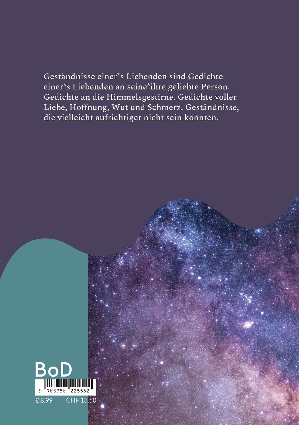 Rückseitencover Geständnisse einer*s Liebenden