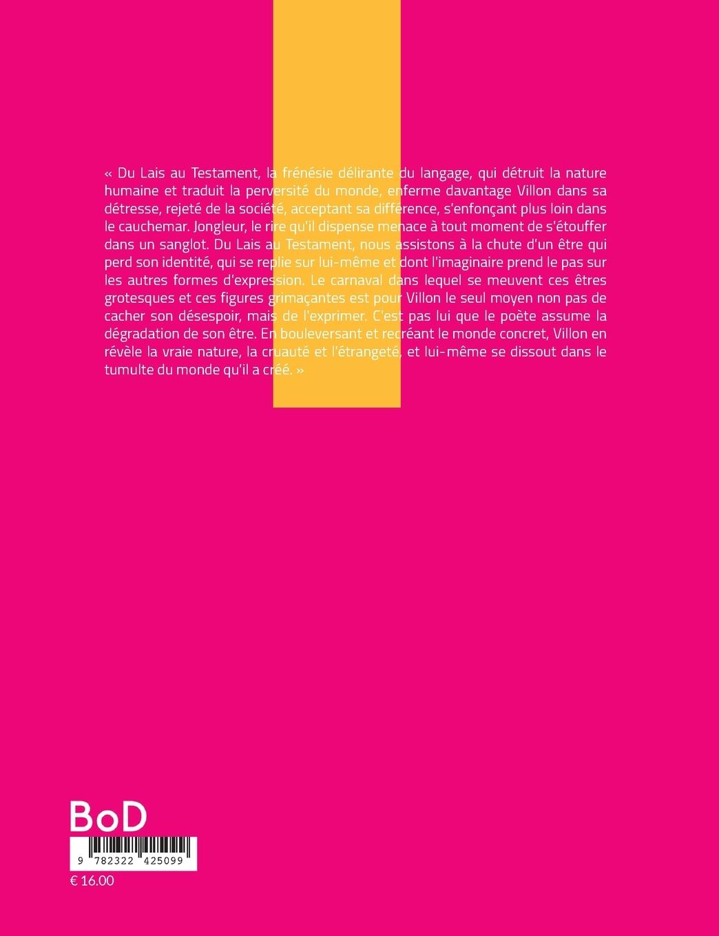 Rückseitencover Poésies