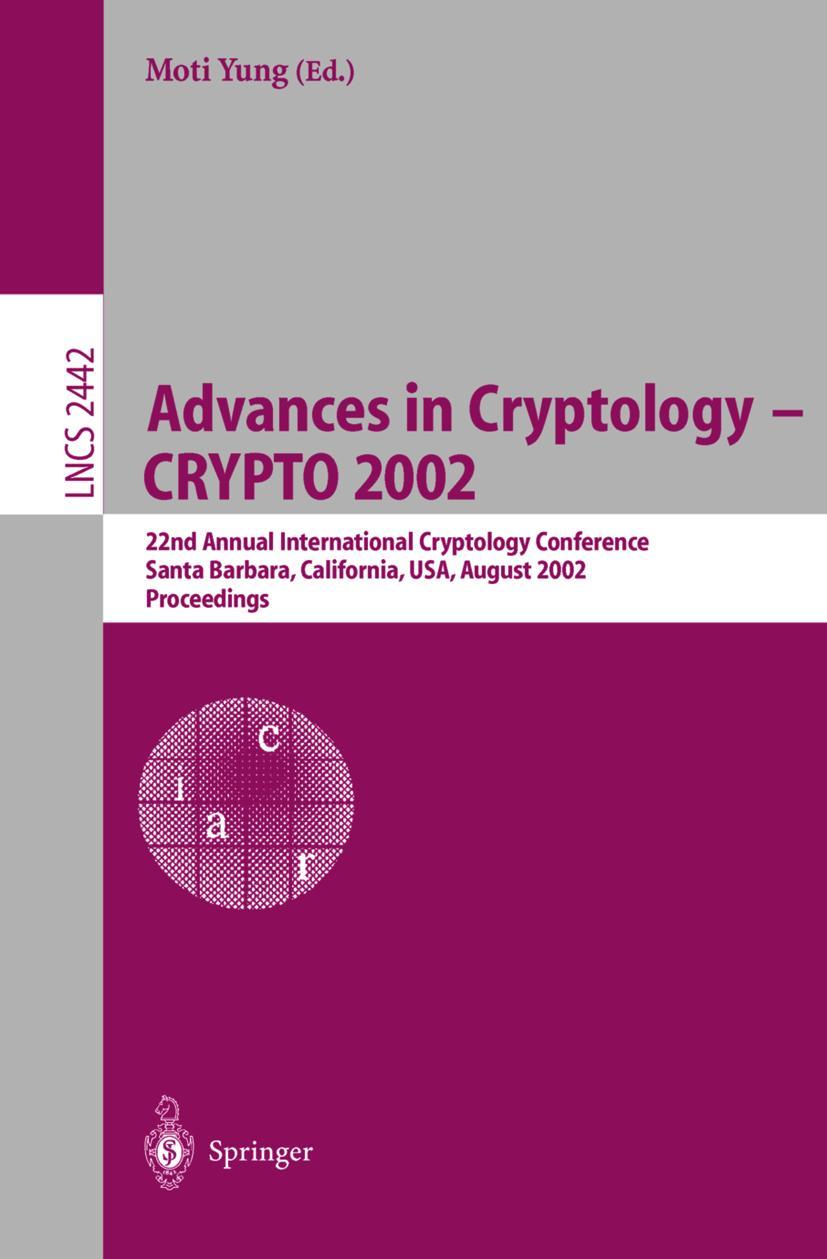 Vorderes Coverbild Advances in Cryptology - CRYPTO 2002