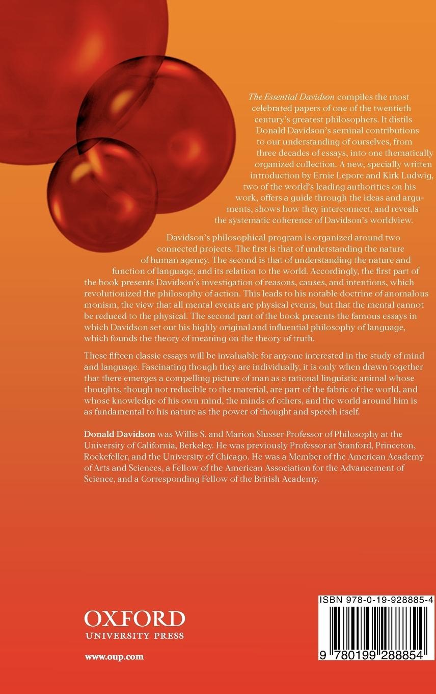 Rückseitencover The Essential Davidson