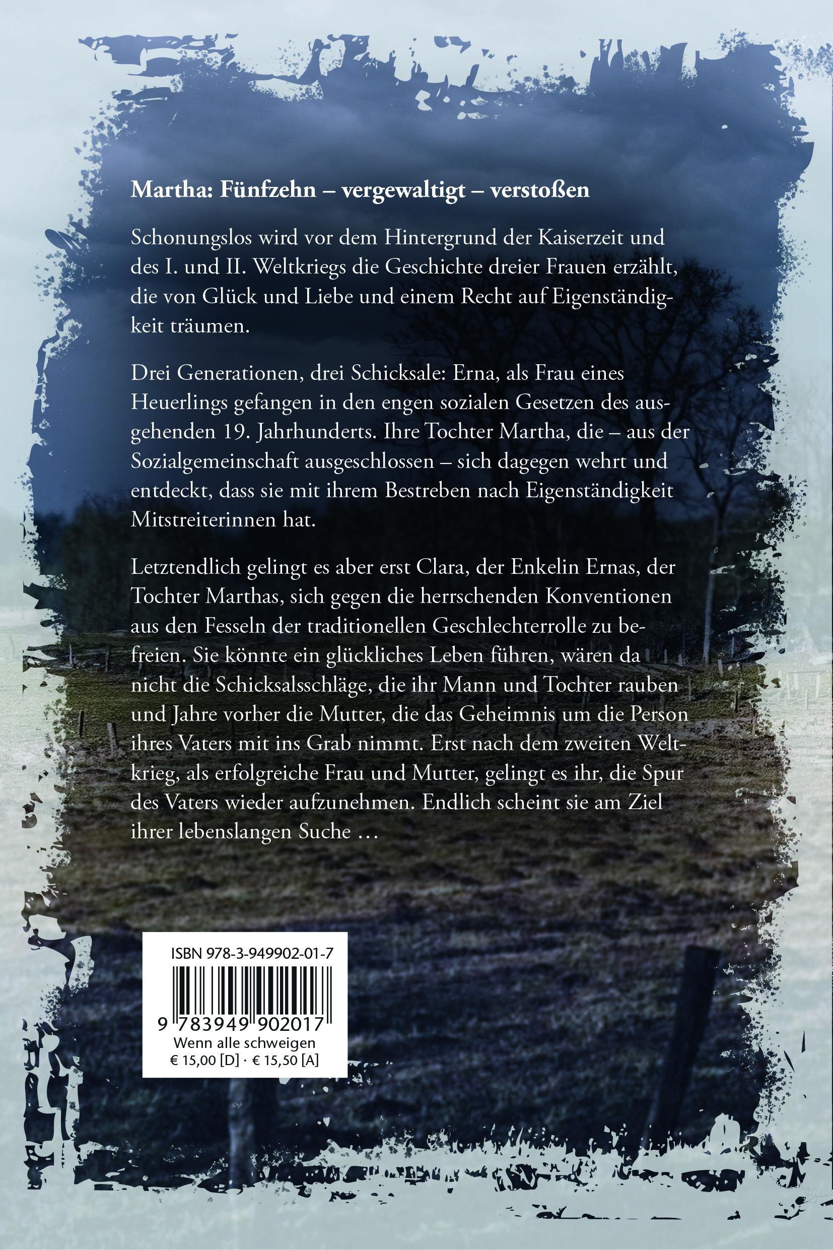 Rückseitencover Wenn alle schweigen