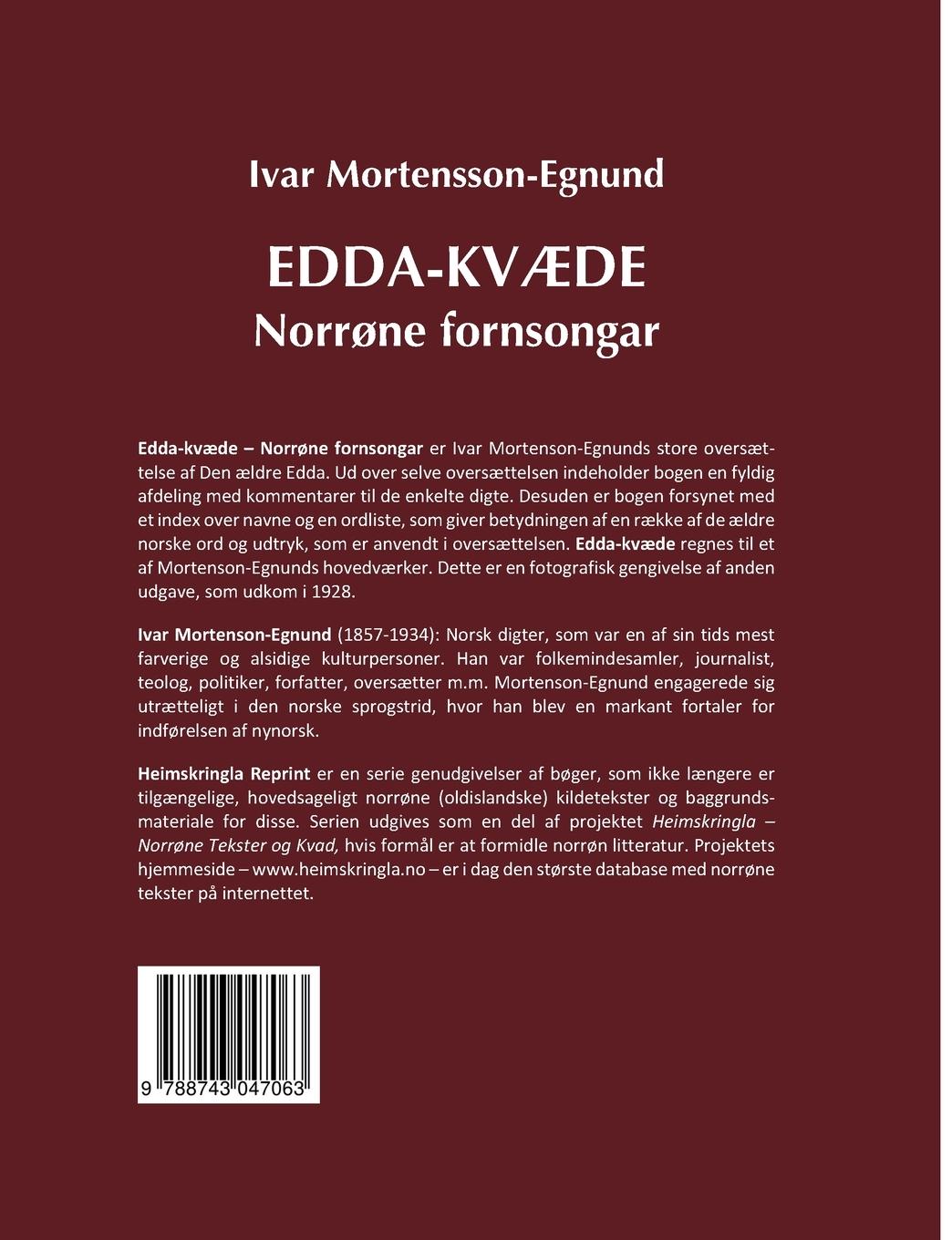 Rückseitencover Edda-kvæde