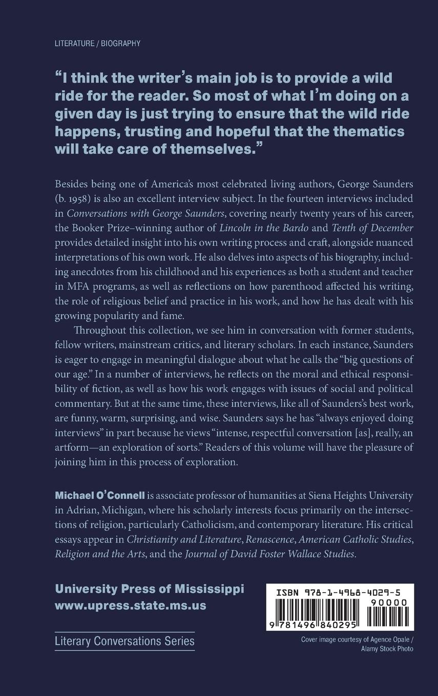 Rückseitencover Conversations with George Saunders