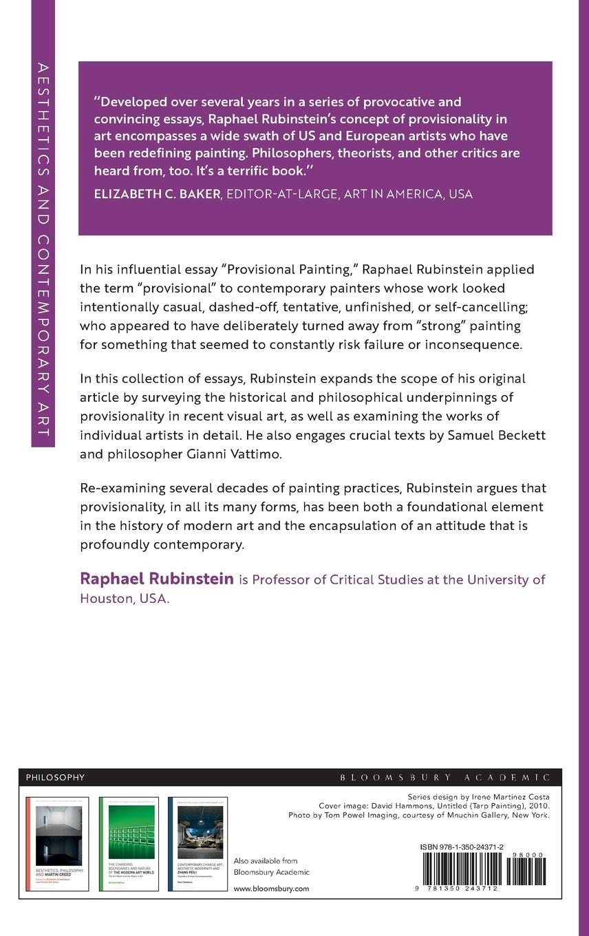 Rückseitencover The Turn to Provisionality in Contemporary Art