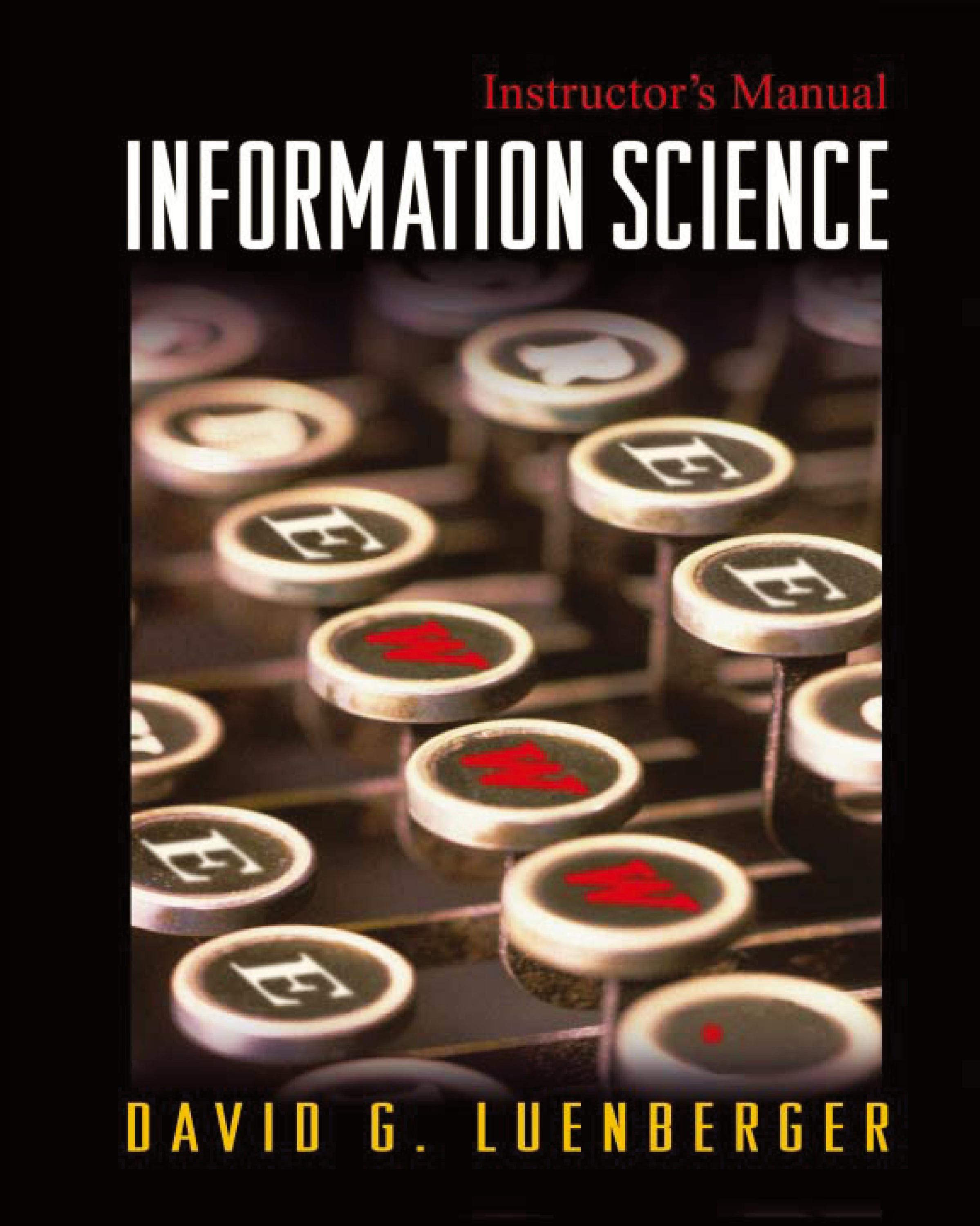 Vorderes Coverbild Information Science