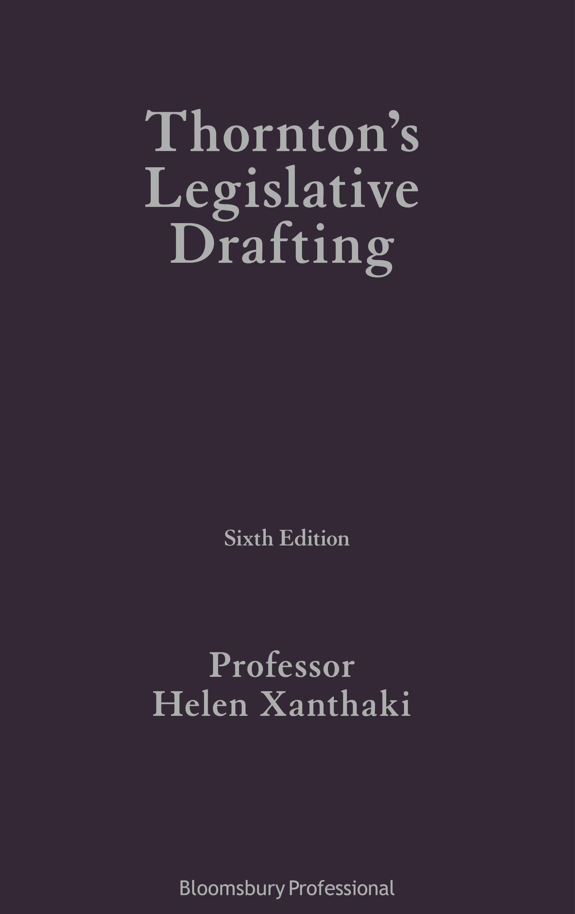 Vorderes Coverbild Thornton's Legislative Drafting