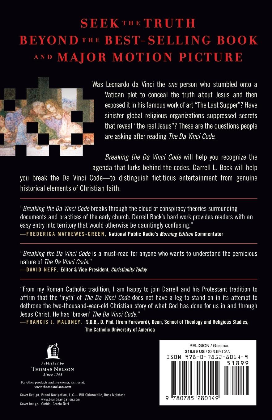 Rückseitencover The Breaking the Da Vinci Code