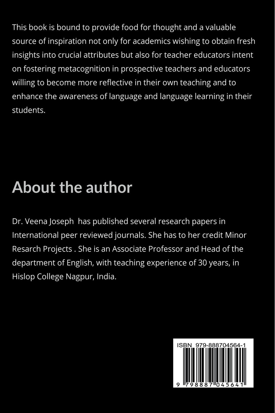 Rückseitencover METACOGNITIVE APPROACHES TO ENGLISH LANGUAGE ACQUISITION