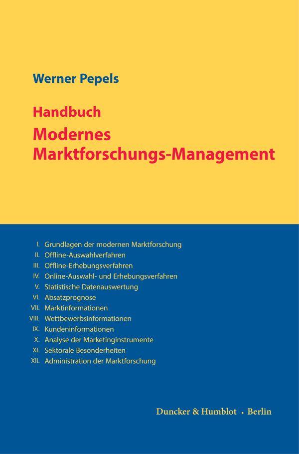 Vorderes Coverbild Handbuch Modernes Marktforschungs-Management.