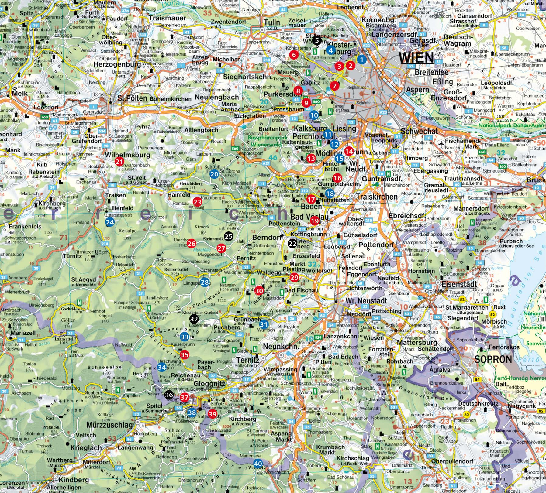 Beispielinhalt (Bild) Leichte Wanderungen. Genusstouren im Wienerwald und in den Wiener Alpen