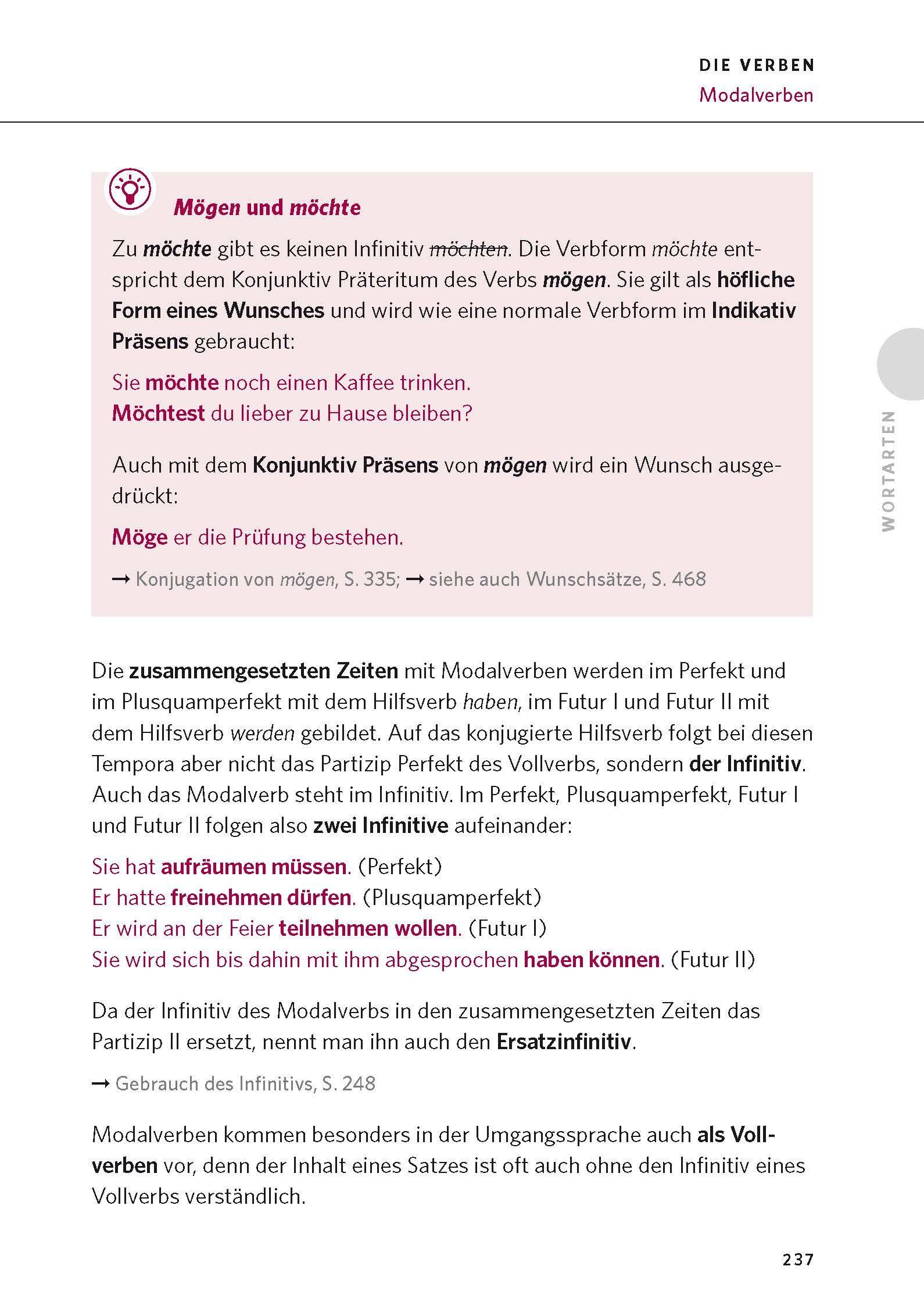 Beispielinhalt (Bild) PONS Die deutsche Grammatik