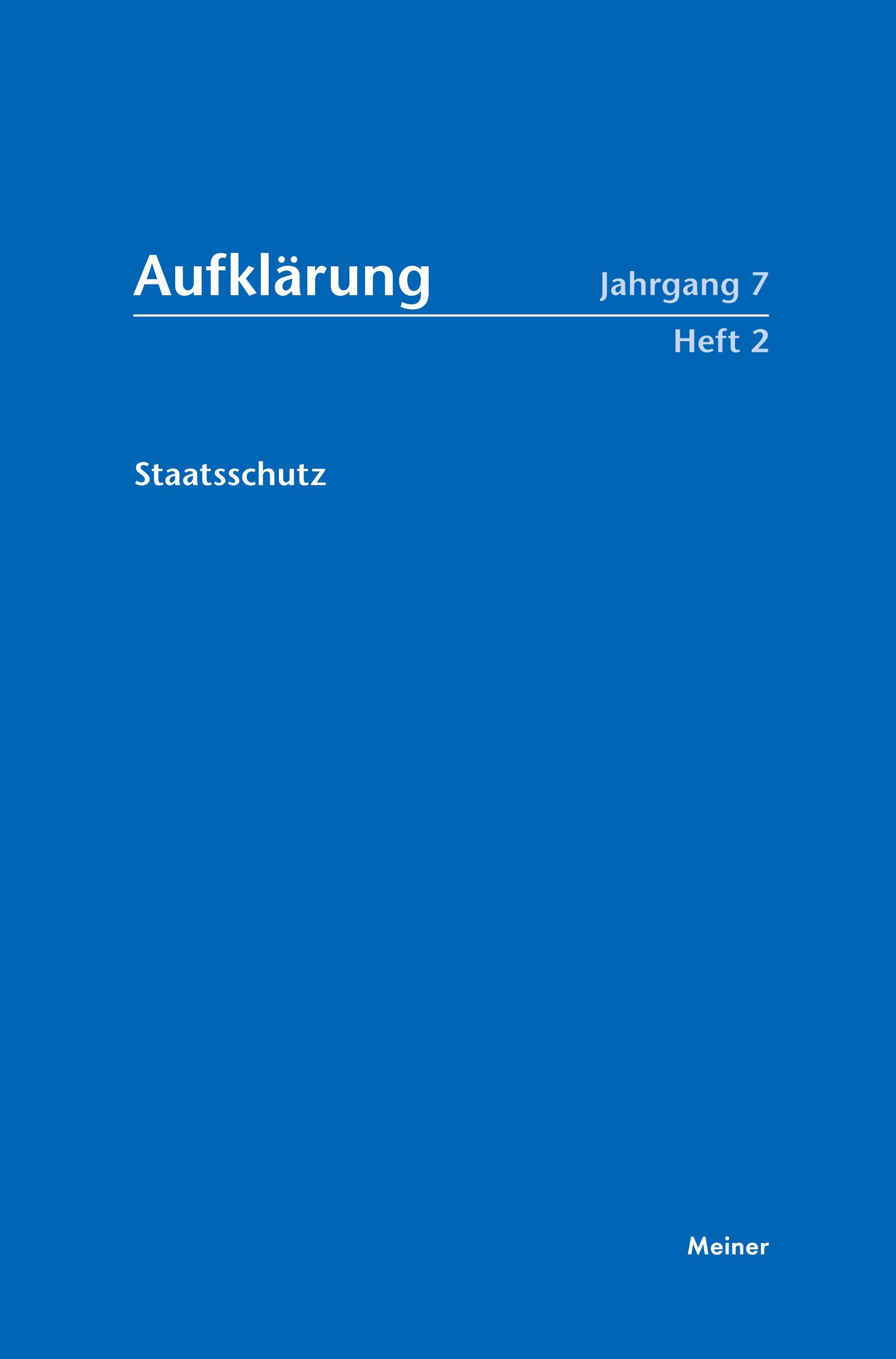 Vorderes Coverbild Staatsschutz