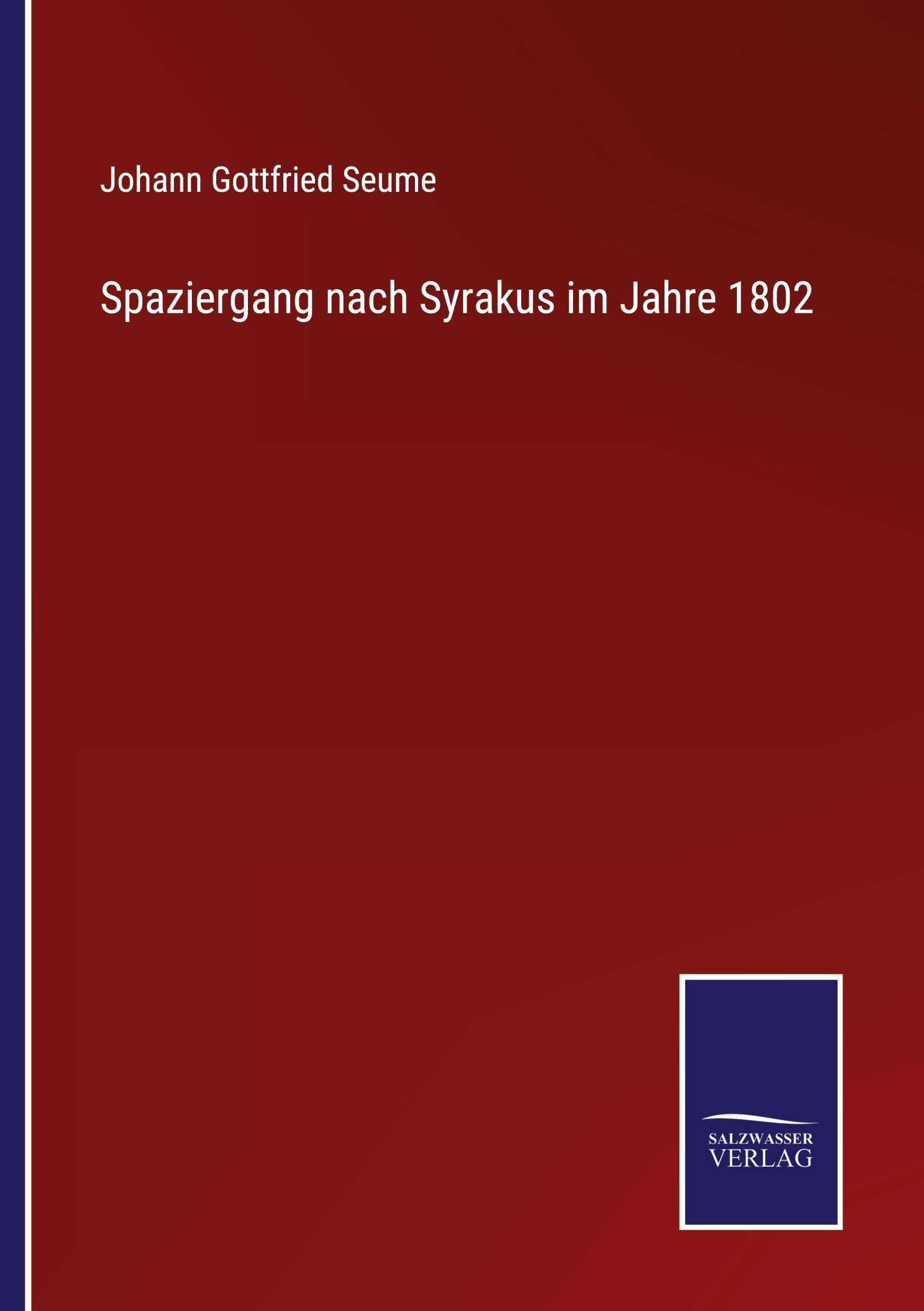 Vorderes Coverbild Spaziergang nach Syrakus im Jahre 1802