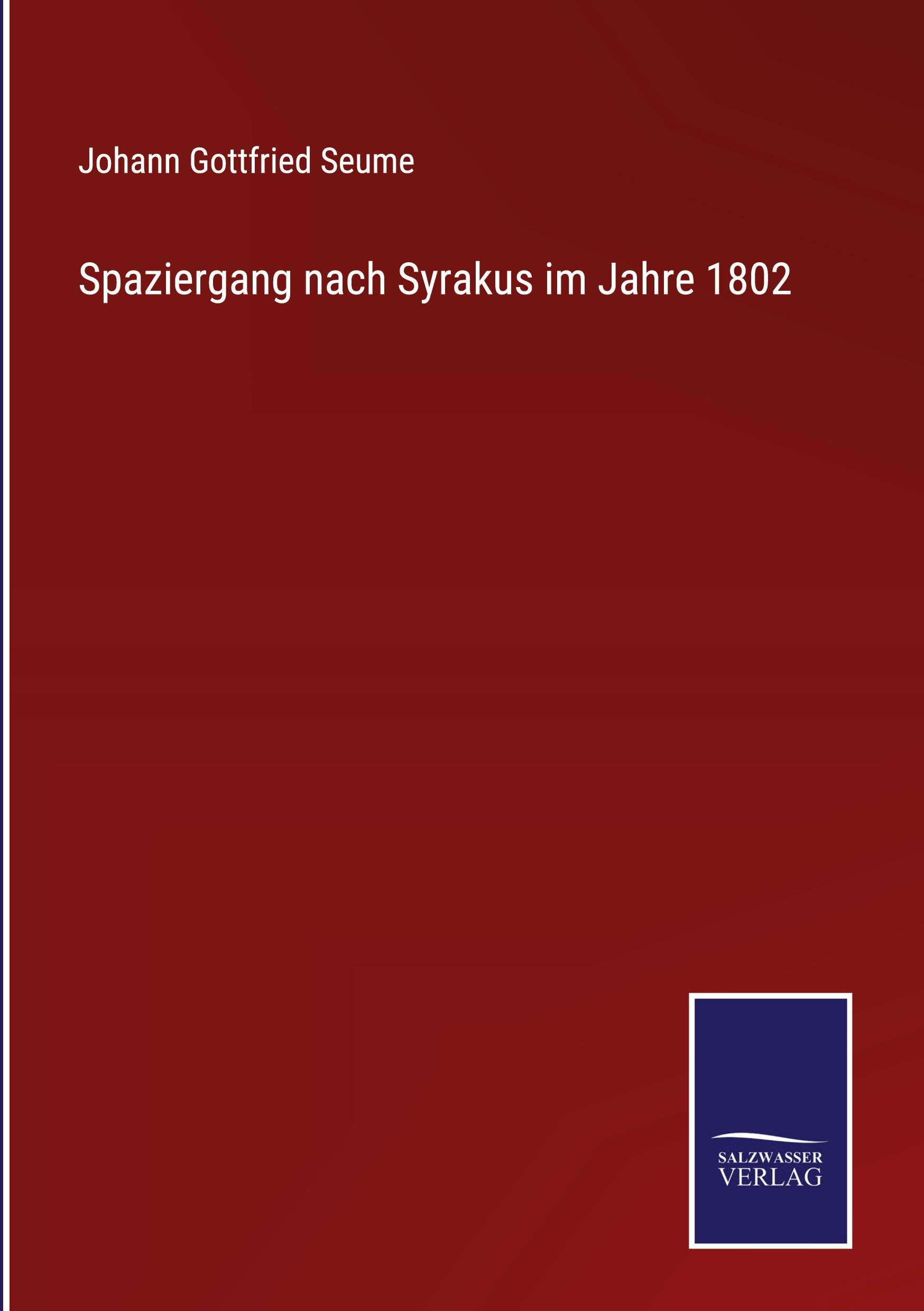 Vorderes Coverbild Spaziergang nach Syrakus im Jahre 1802
