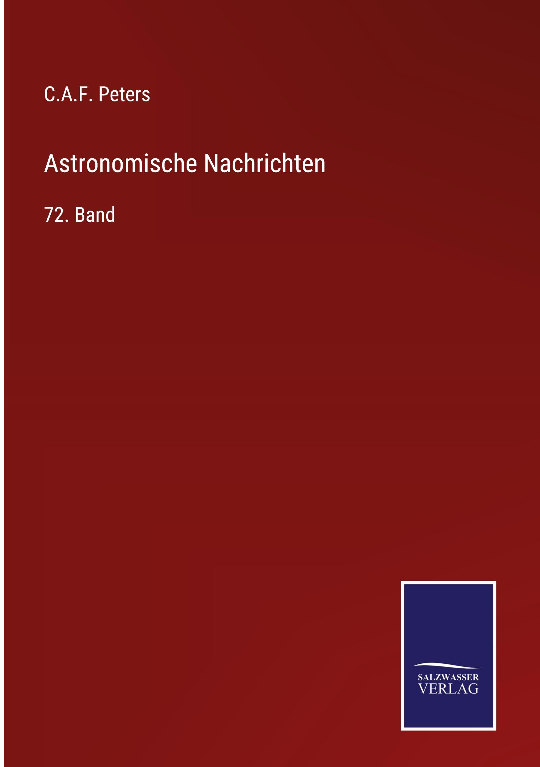 Vorderes Coverbild Astronomische Nachrichten