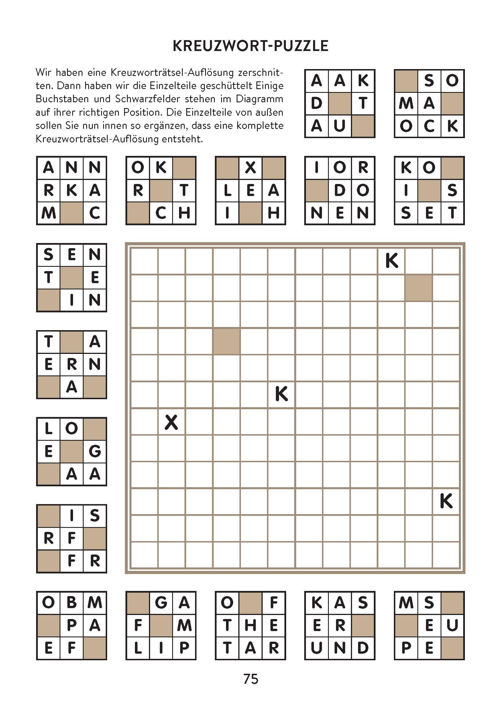 Beispielinhalt (Bild) Rätselblock Knobelspaß. Block mit über 130 kniffligen Rätseln in Farbe