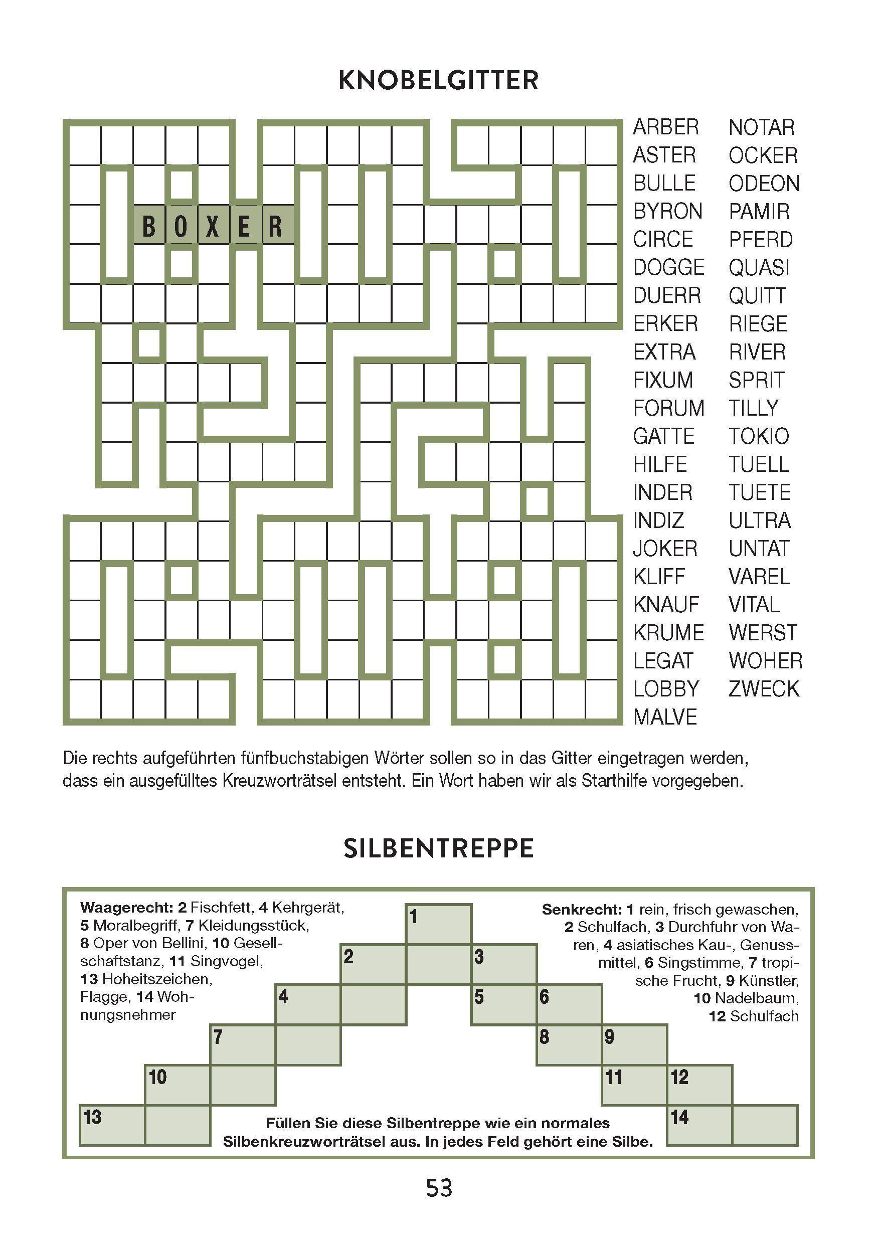 Beispielinhalt (Bild) Rätselblock Knobelspaß. Block mit über 130 kniffligen Rätseln in Farbe