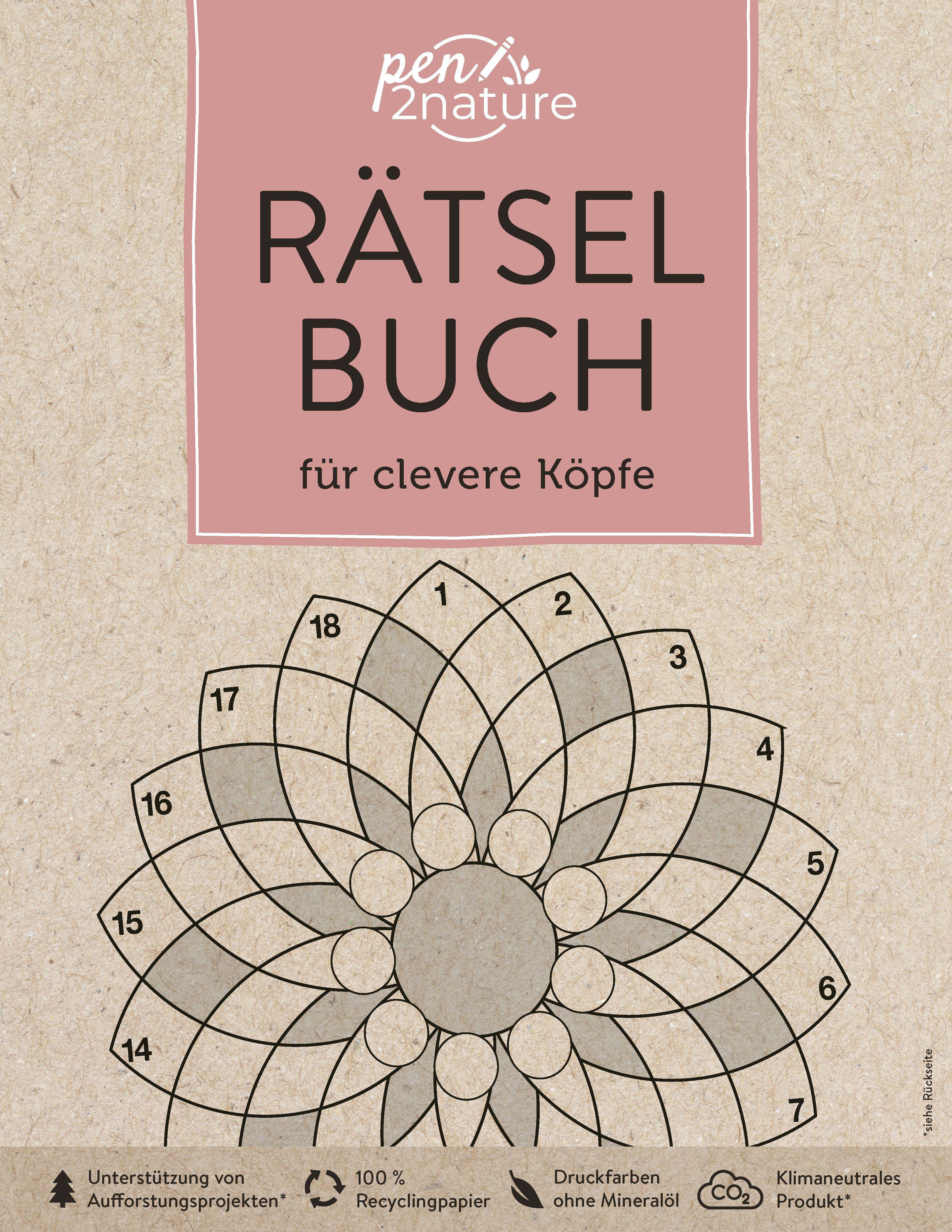 Vorderes Coverbild Rätselbuch für clevere Köpfe. Bunter Rätselmix für Erwachsene