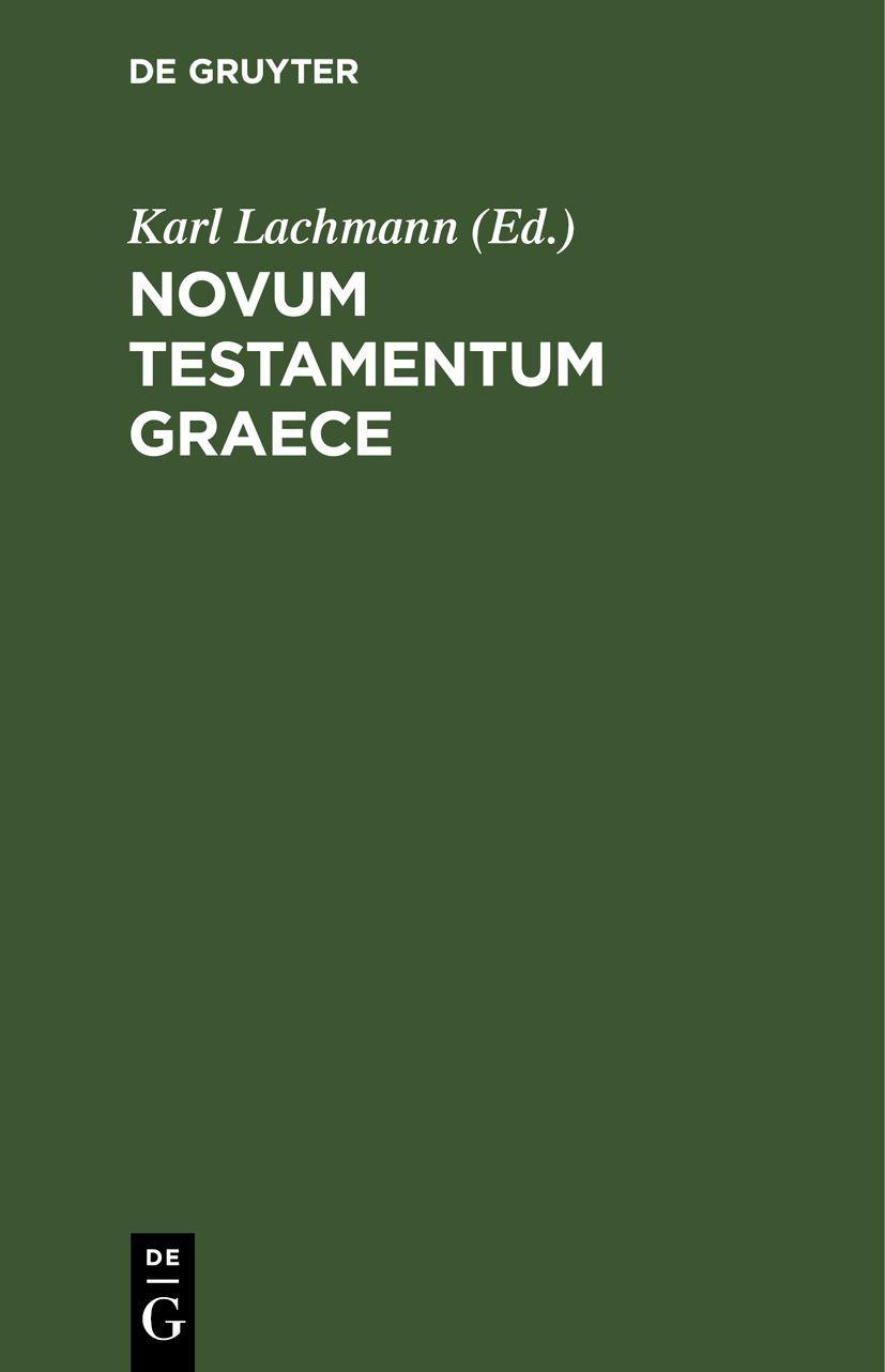 Vorderes Coverbild Novum Testamentum Graece