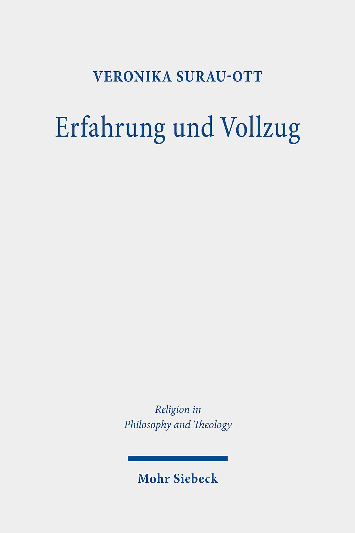 Vorderes Coverbild Erfahrung und Vollzug