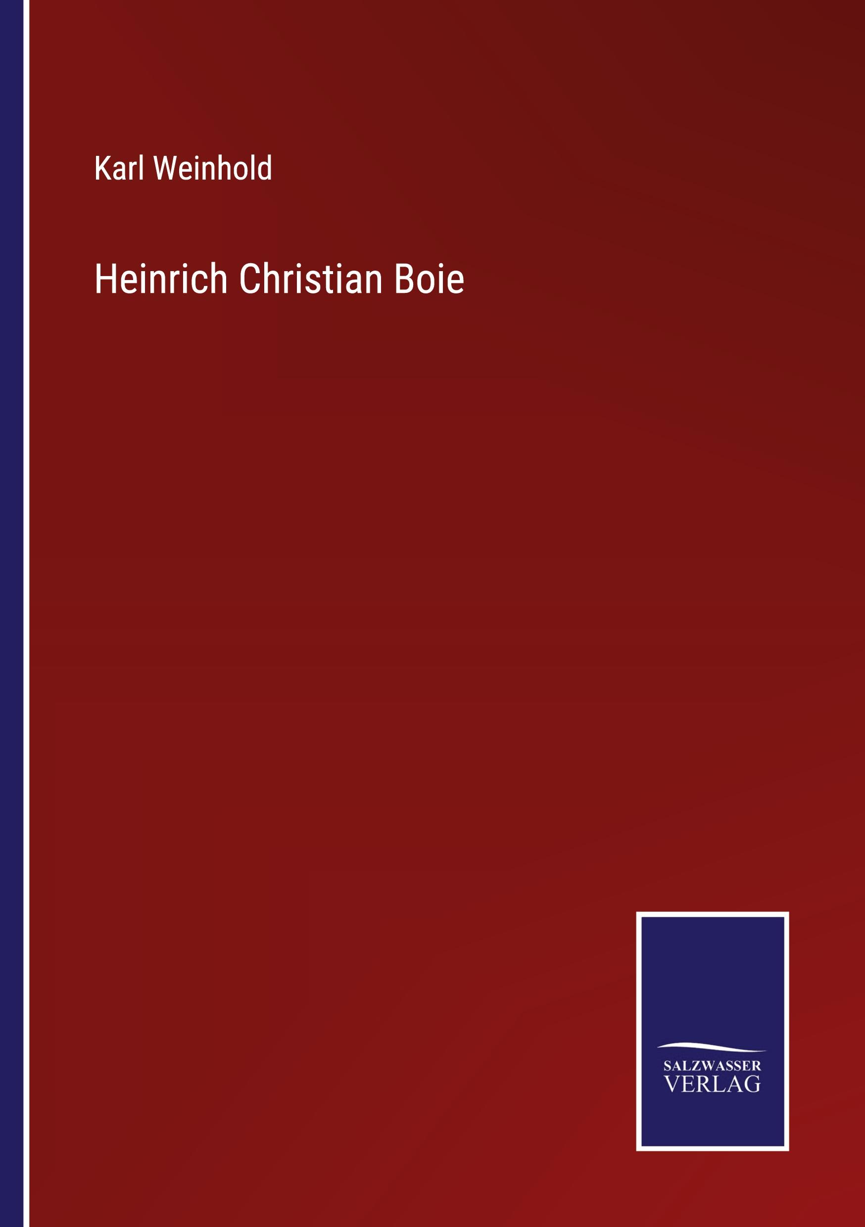Vorderes Coverbild Heinrich Christian Boie