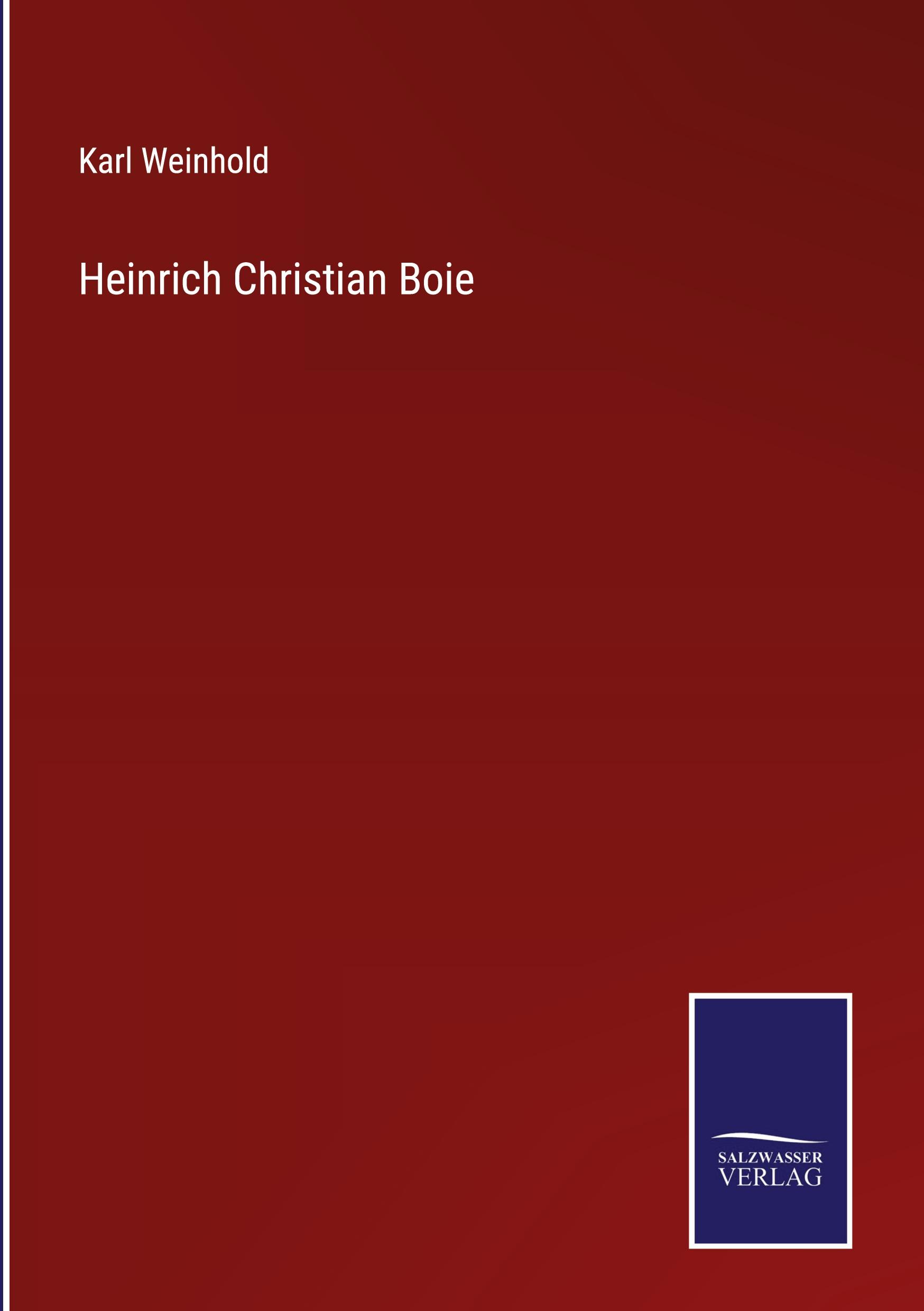 Vorderes Coverbild Heinrich Christian Boie