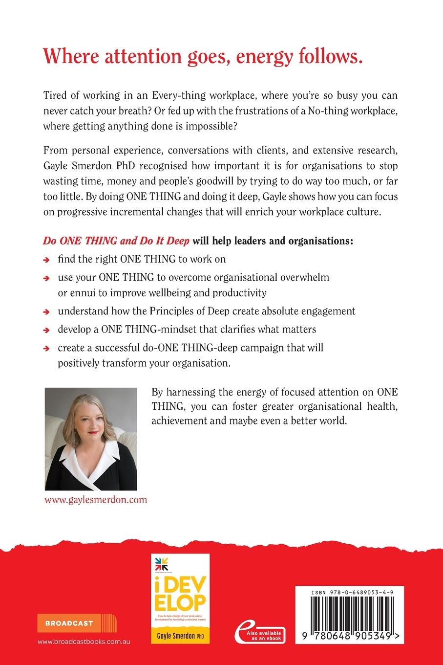 Rückseitencover Do ONE THING and Do it Deep