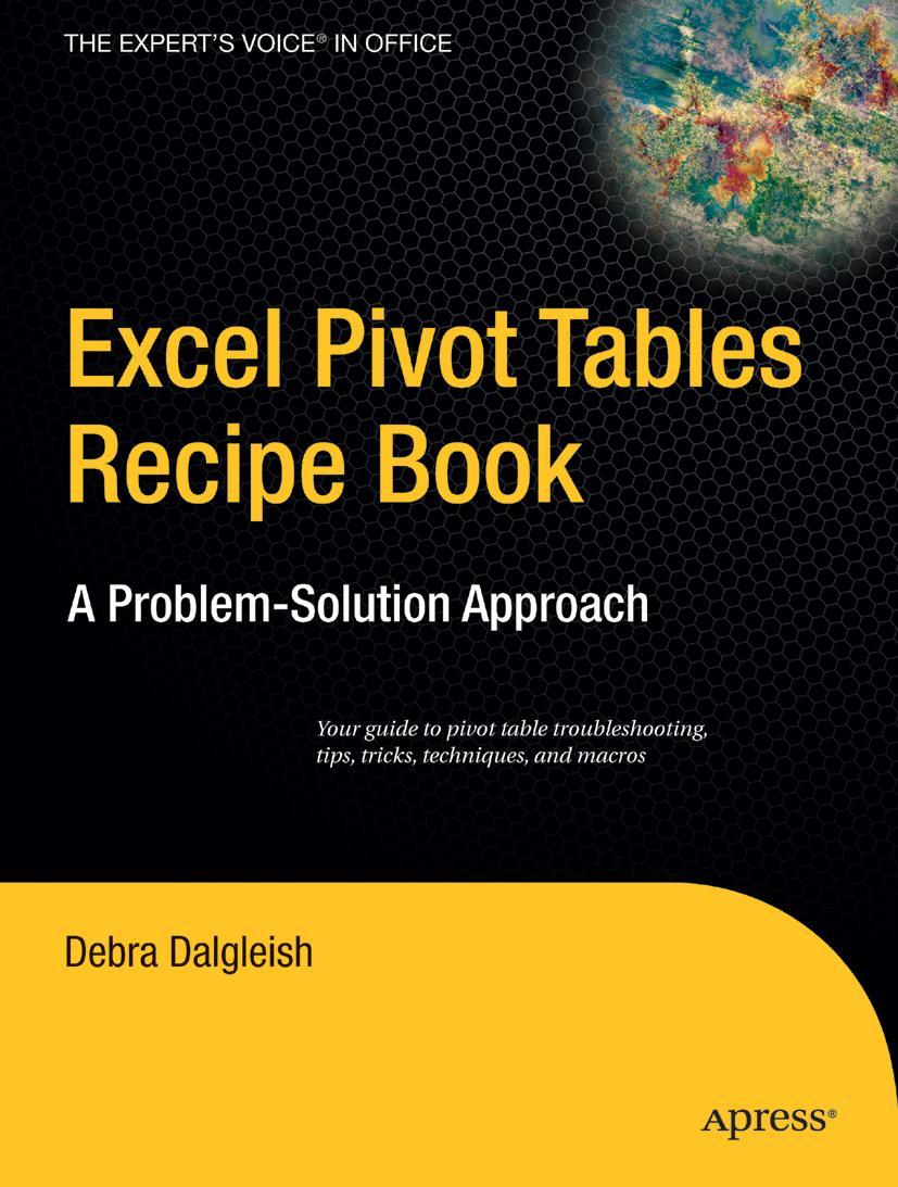 Vorderes Coverbild Excel Pivot Tables Recipe Book