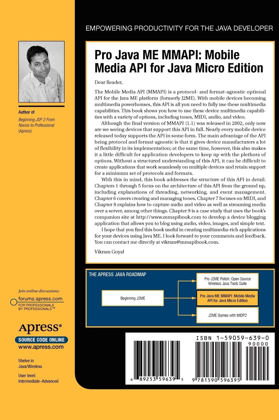 Rückseitencover Pro Java ME MMAPI