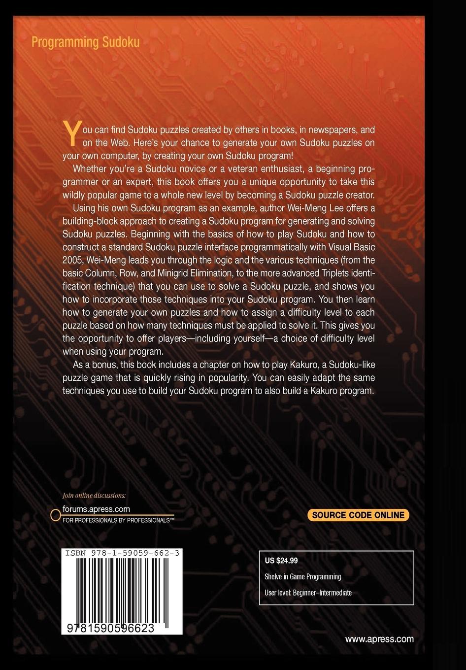 Rückseitencover Programming Sudoku