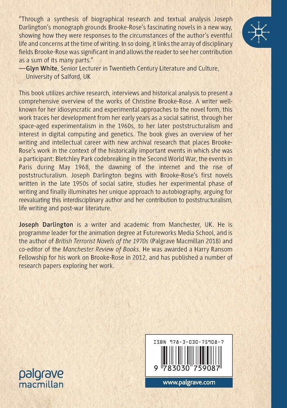 Rückseitencover Christine Brooke-Rose and Post-War Literature