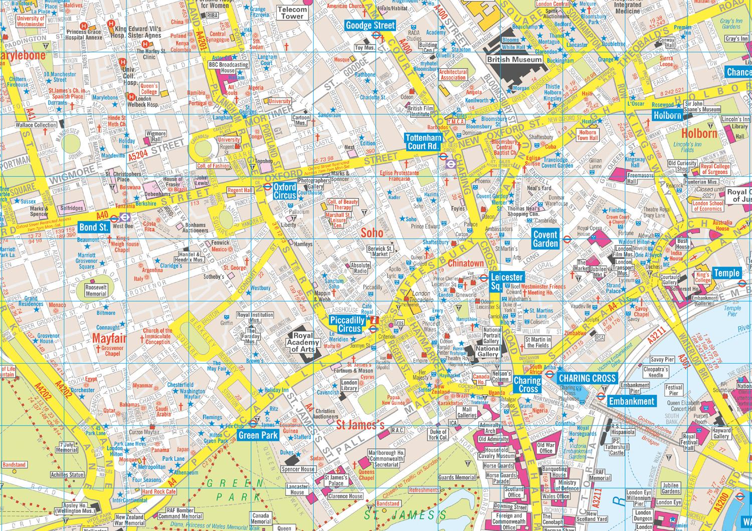 Beispielinhalt (Bild) London A-Z Visitors' Map